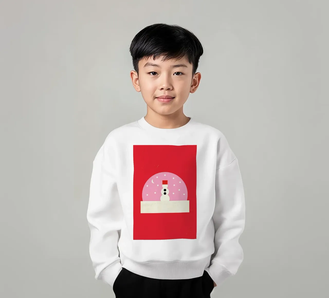 Snowman Snowglobe felpa bambino da daylight design studio