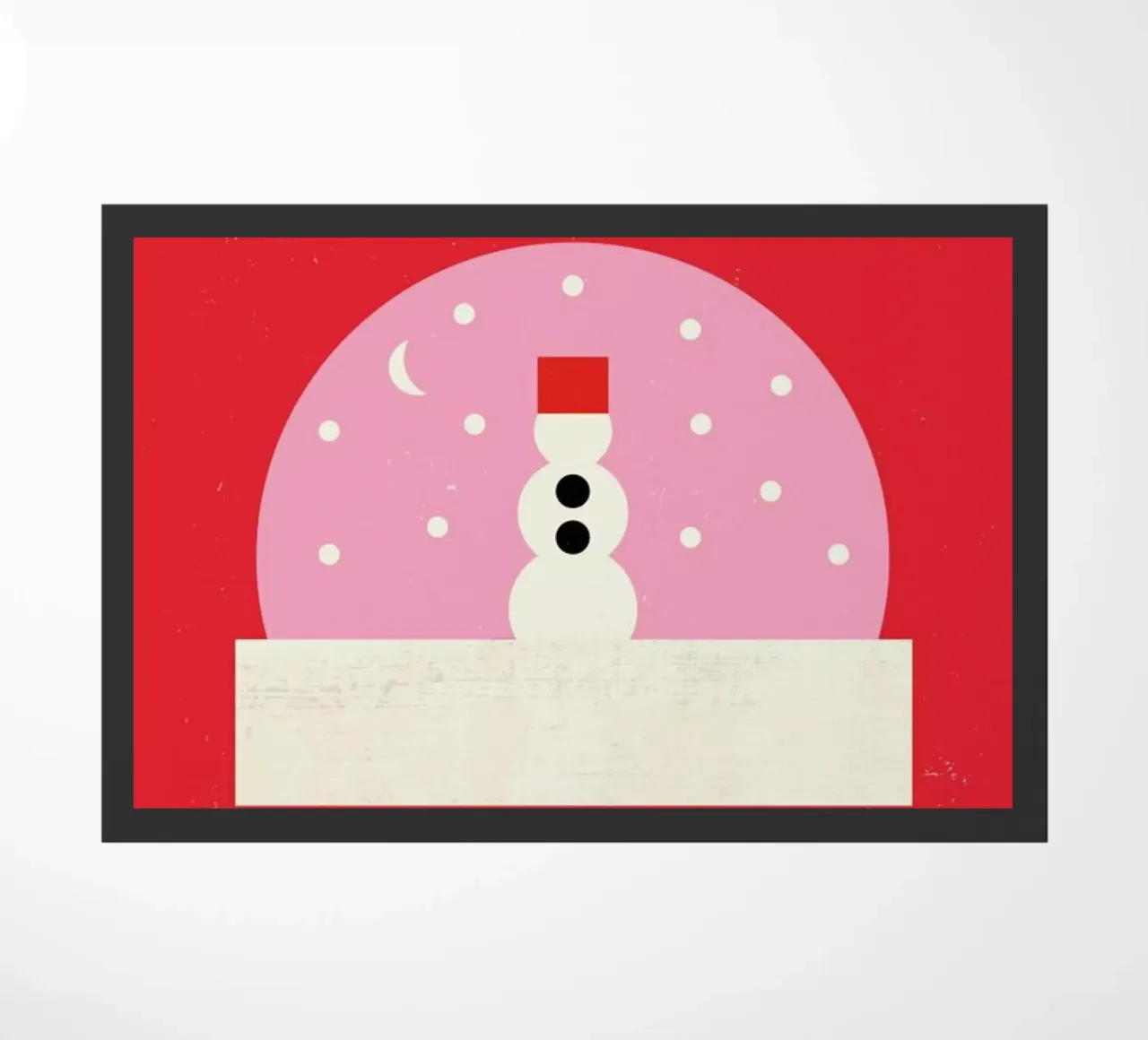 Snowman Snowglobe felpudo de daylight design studio