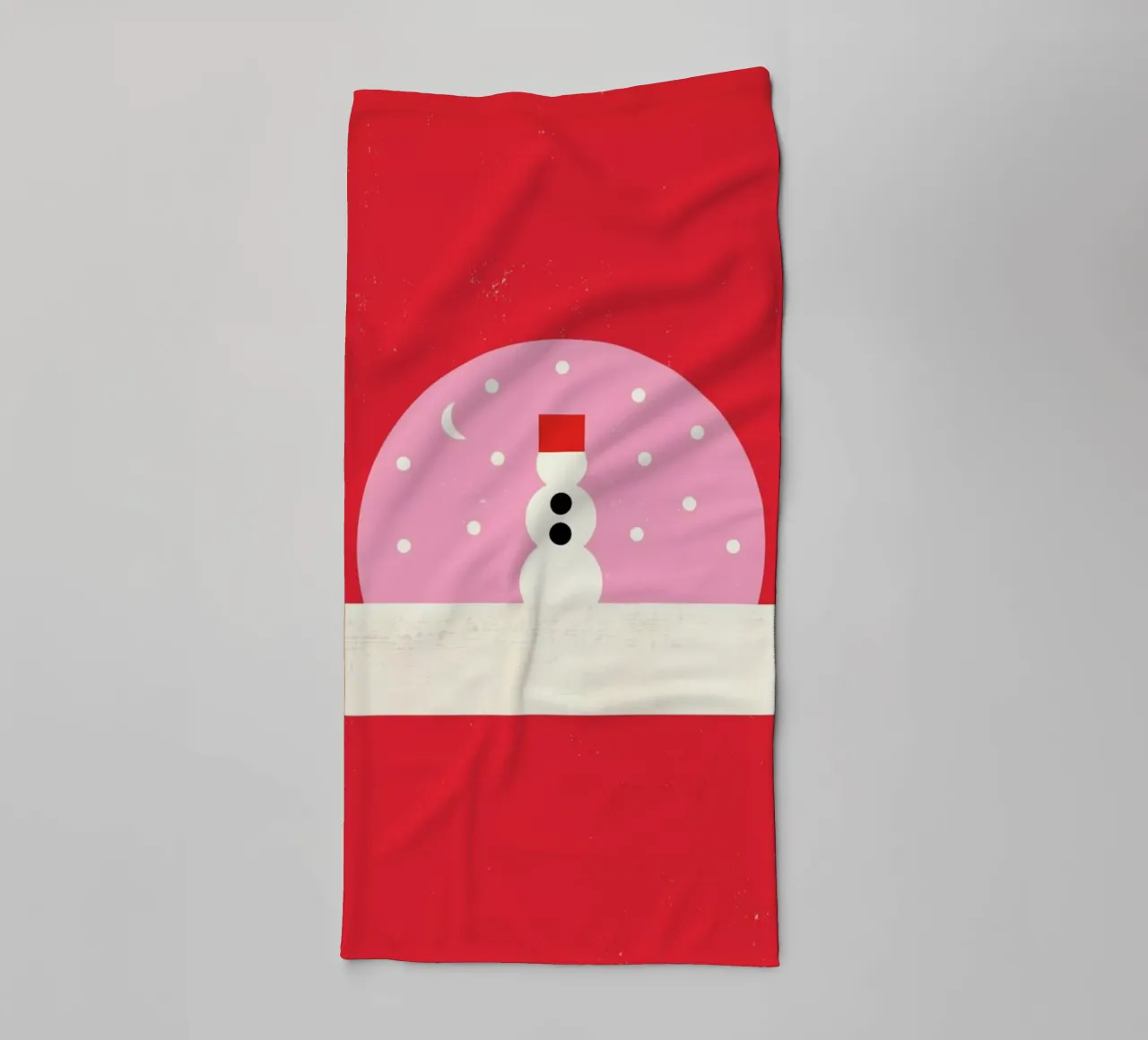 Snowman Snowglobe badhanddoek van daylight design studio