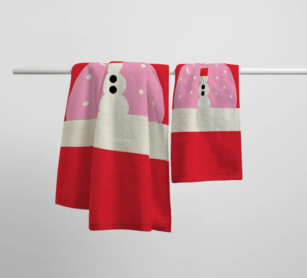 Snowman Snowglobe badhanddoek van daylight design studio