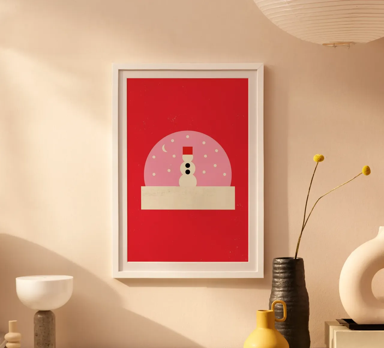 Snowman Snowglobe carta hahnemühle da daylight design studio