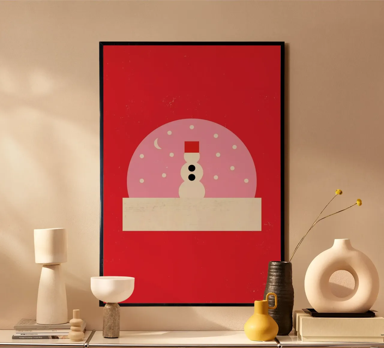 Snowman Snowglobe carta hahnemühle da daylight design studio