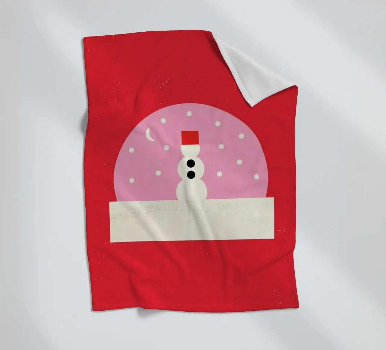 Snowman Snowglobe coperta in pile da daylight design studio
