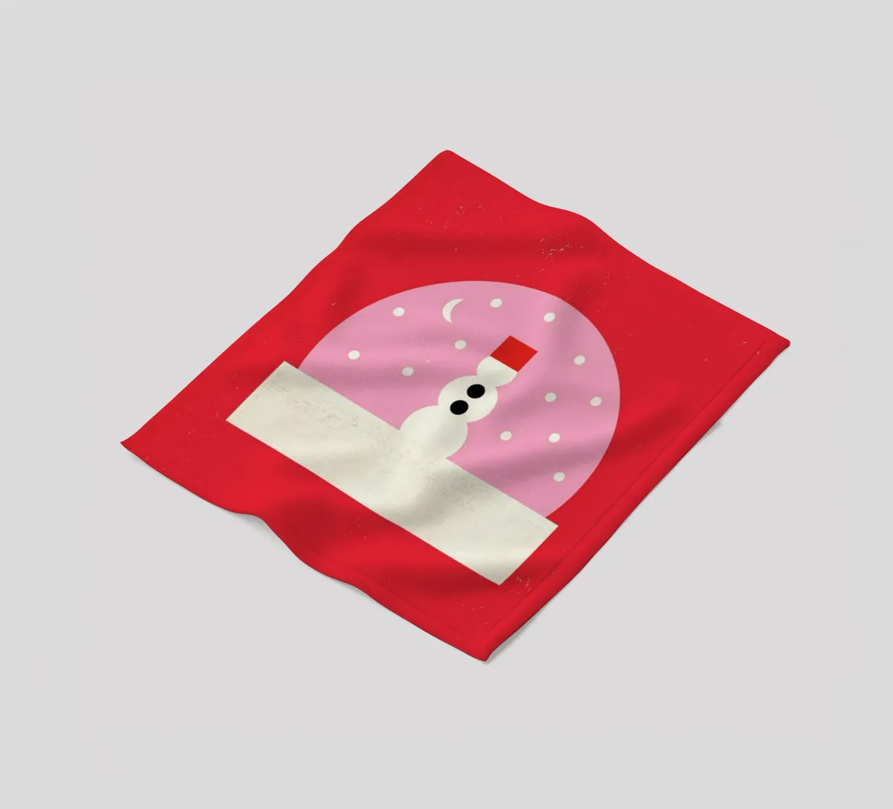 Snowman Snowglobe coperta in pile da daylight design studio