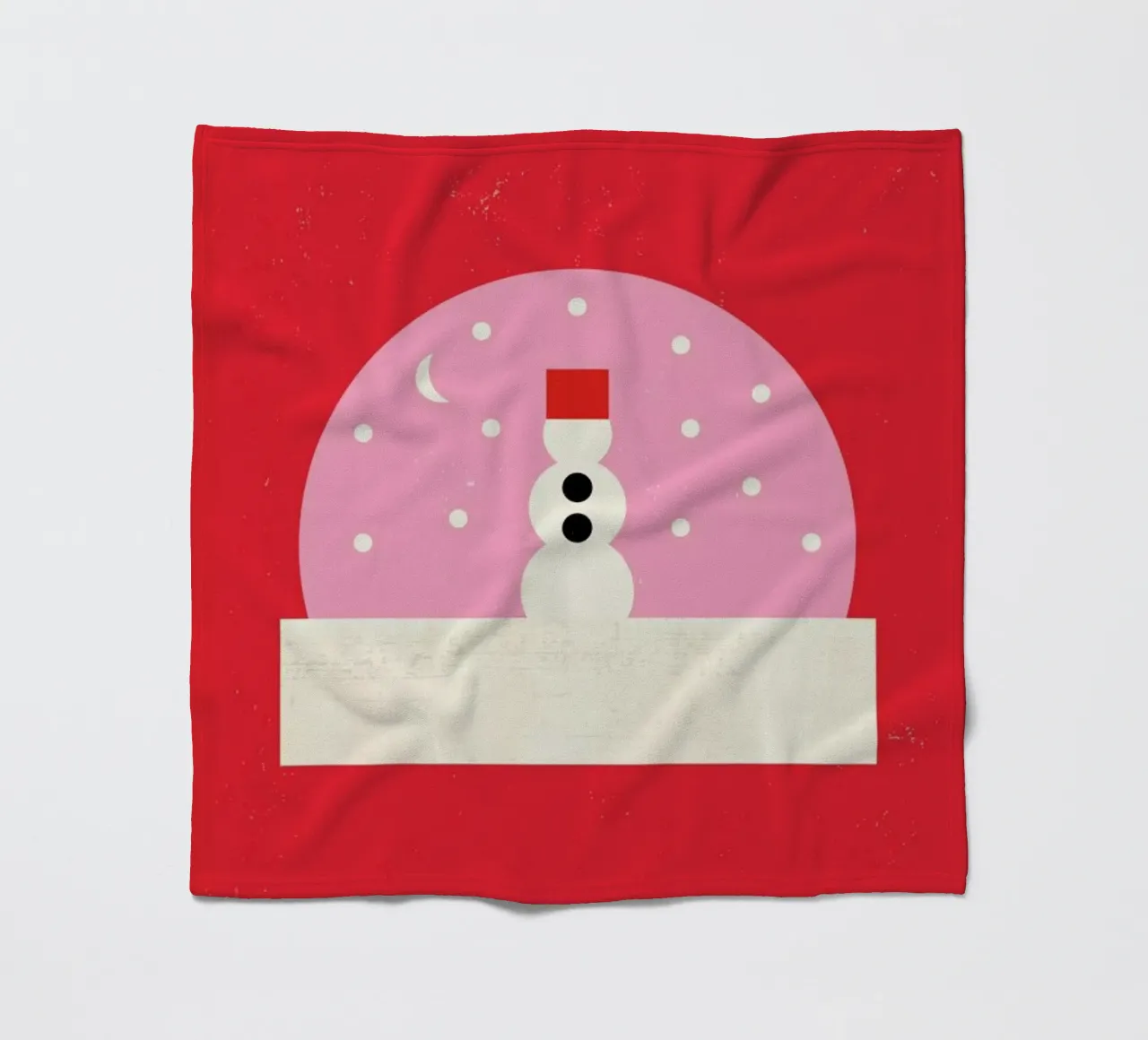 Snowman Snowglobe coperta in pile da daylight design studio