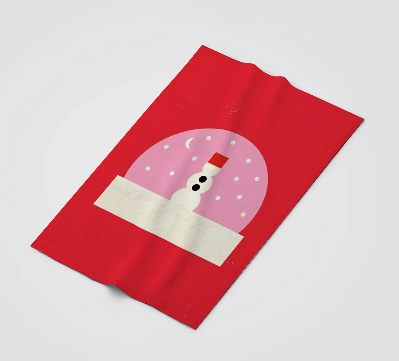 Snowman Snowglobe coperta in pile da daylight design studio