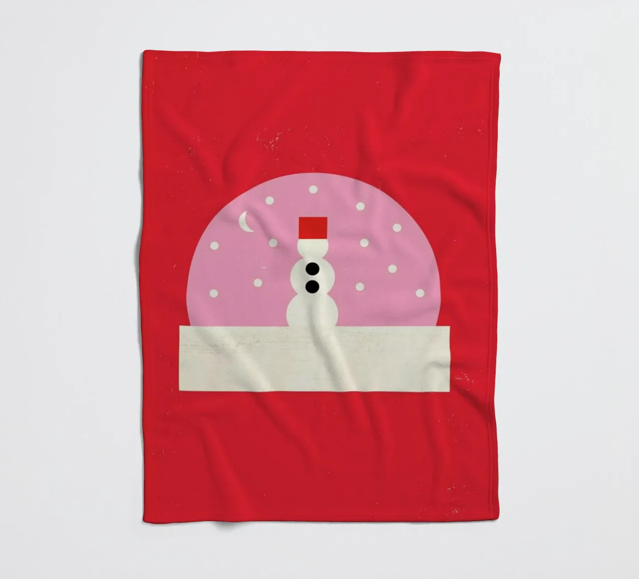 Snowman Snowglobe coperta in pile da daylight design studio