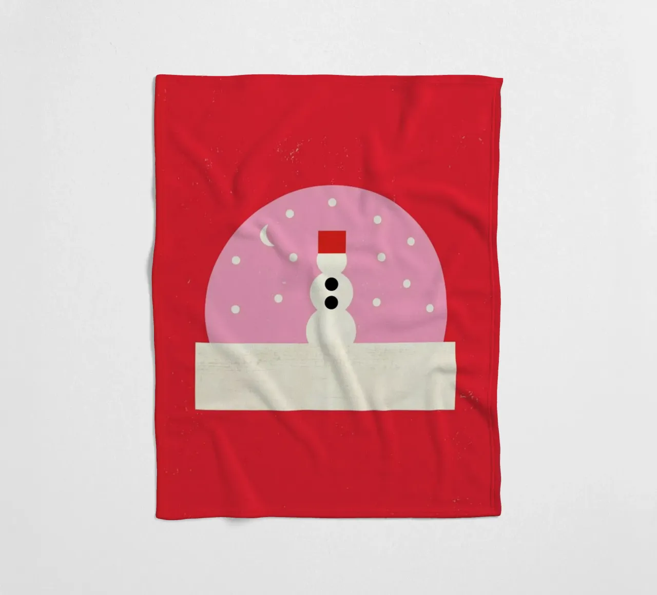 Snowman Snowglobe coperta in pile da daylight design studio