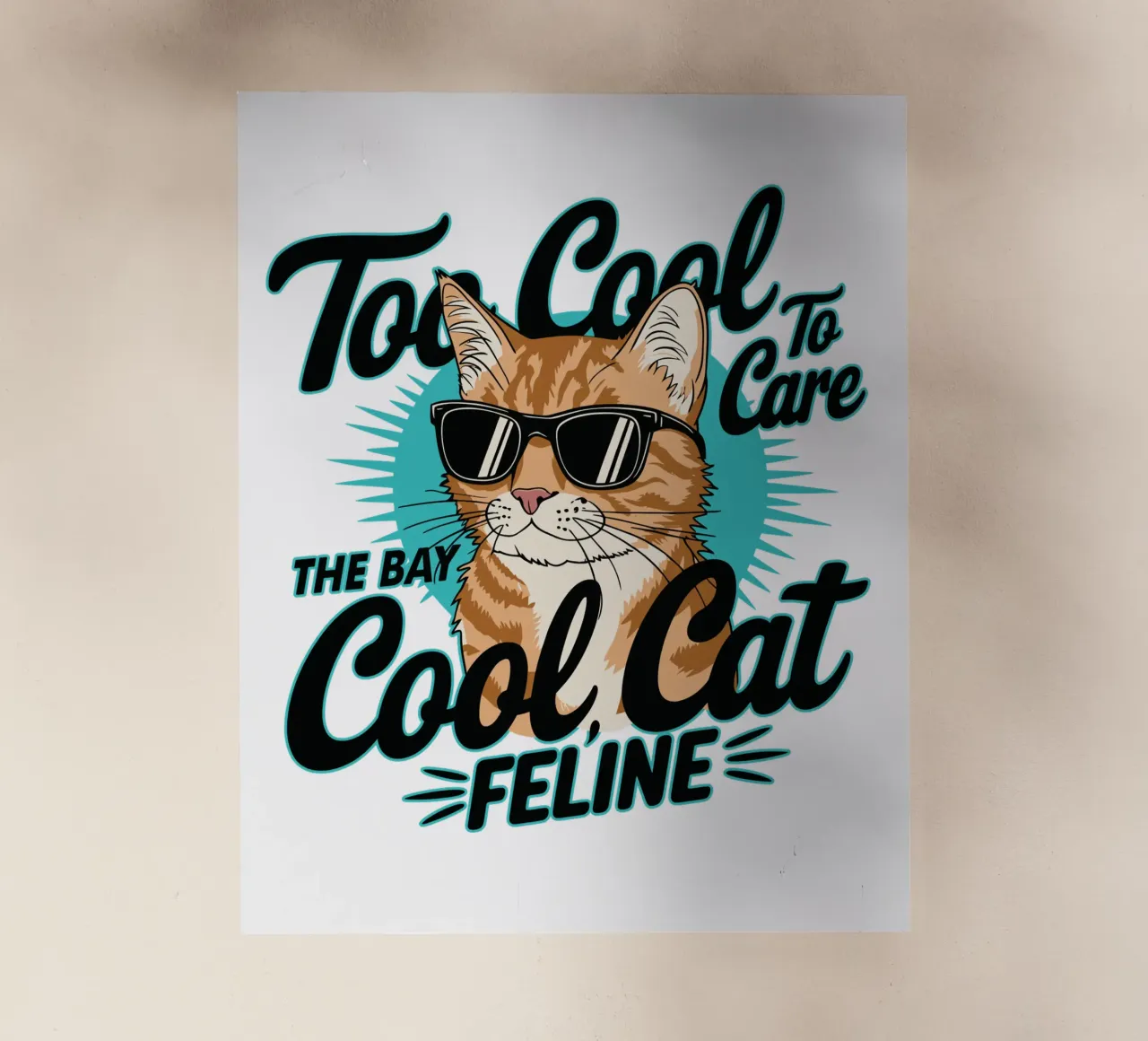 Too Cool To Care, The Bay Cool Cat Feline pellicola backlit da edsonramosart