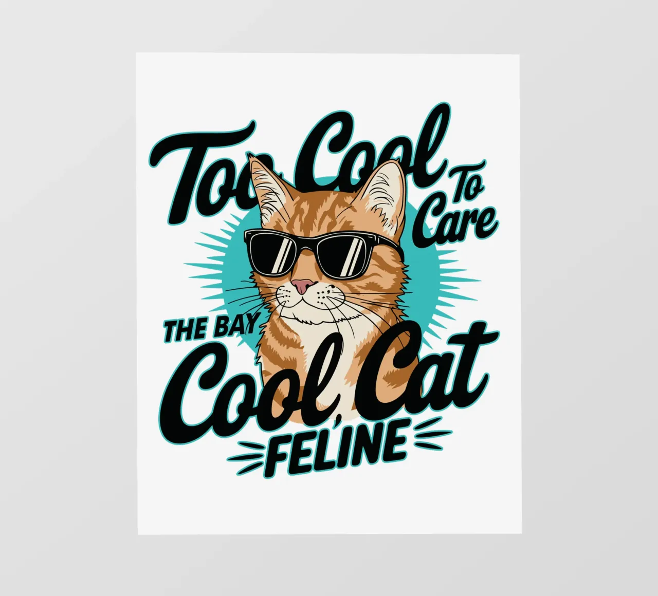 Too Cool To Care, The Bay Cool Cat Feline pellicola backlit da edsonramosart