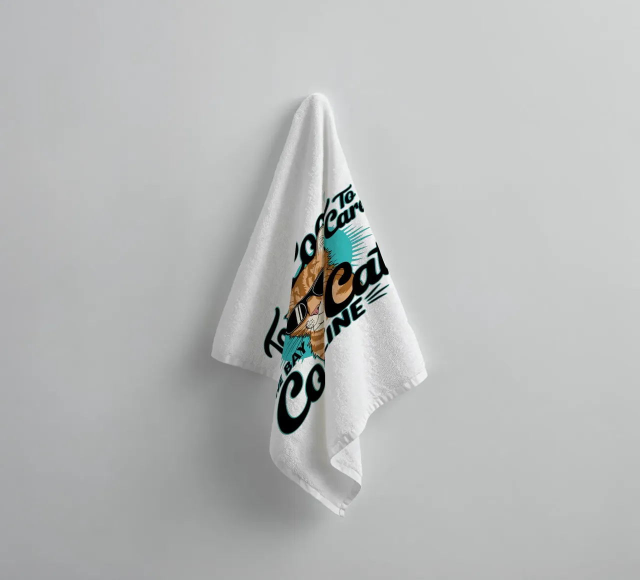Too Cool To Care, The Bay Cool Cat Feline asciugamano da bagno da edsonramosart