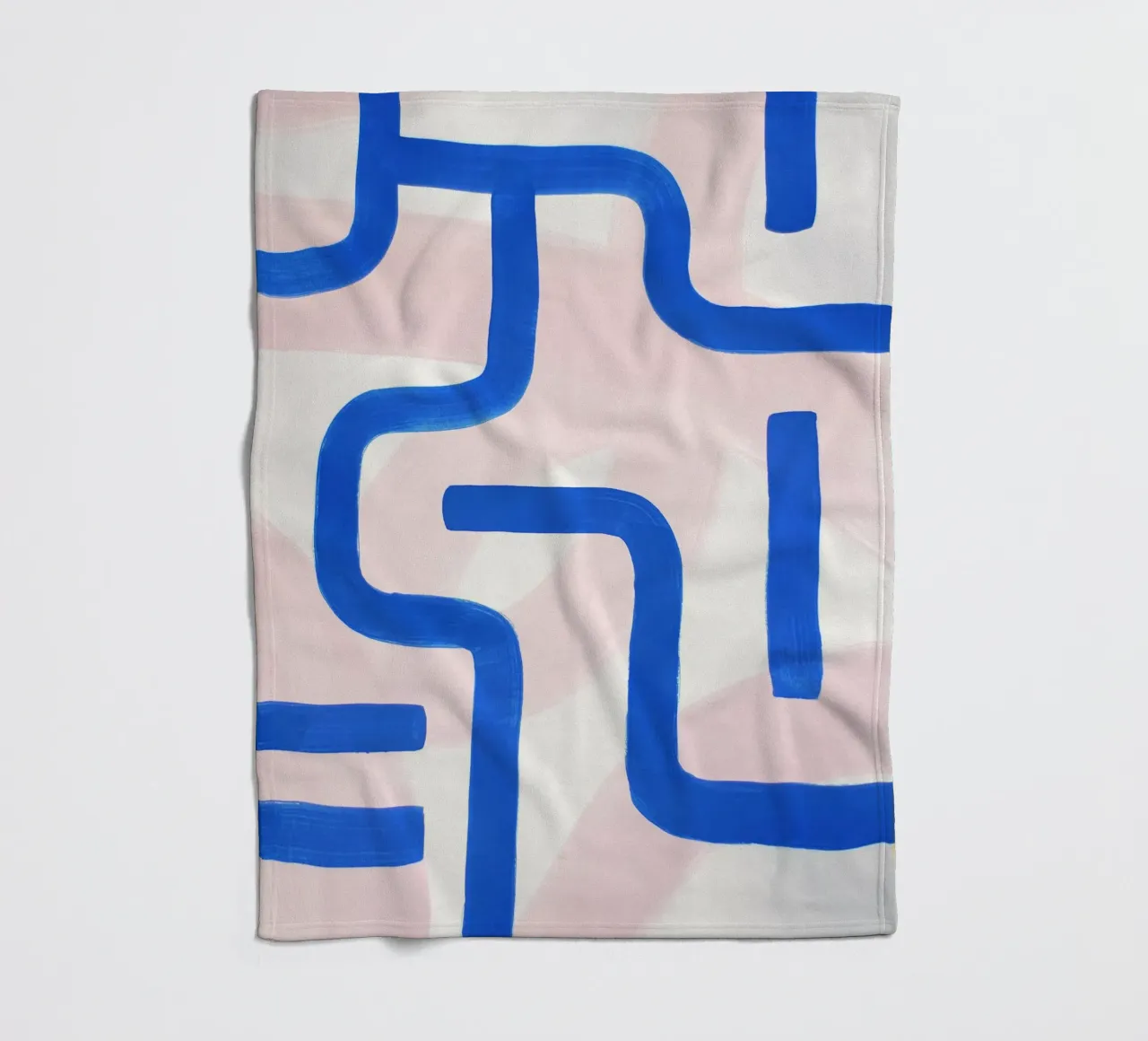 Blue Ways Abstract Painting coperta in pile da adrianooliveira