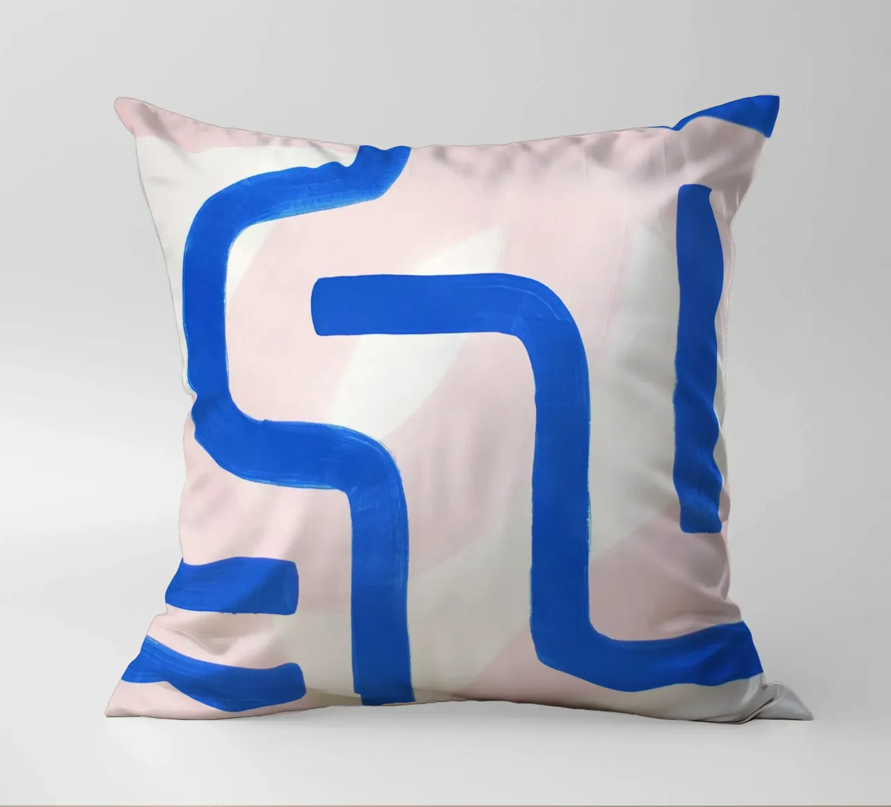 Blue Ways Abstract Painting cuscino da adrianooliveira
