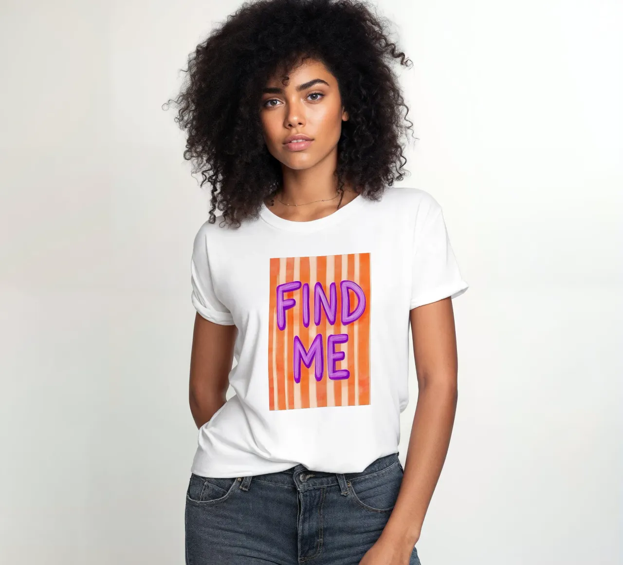Finde mich, Lila Liebe t-shirt da donna da Carinaprint