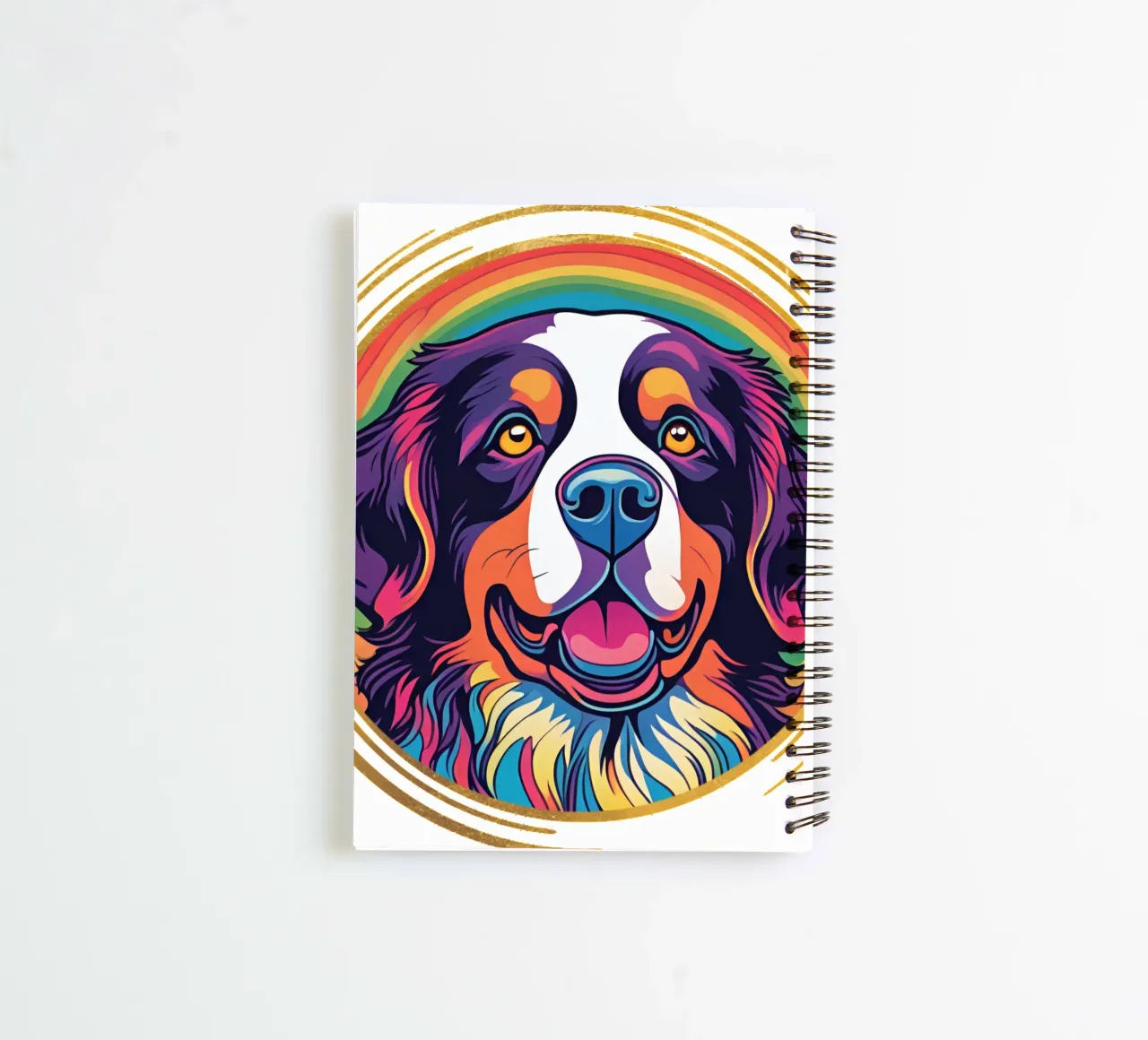Bernersennen in Bunt #55 spiral notebook by Yumis.Beargang.and.Me