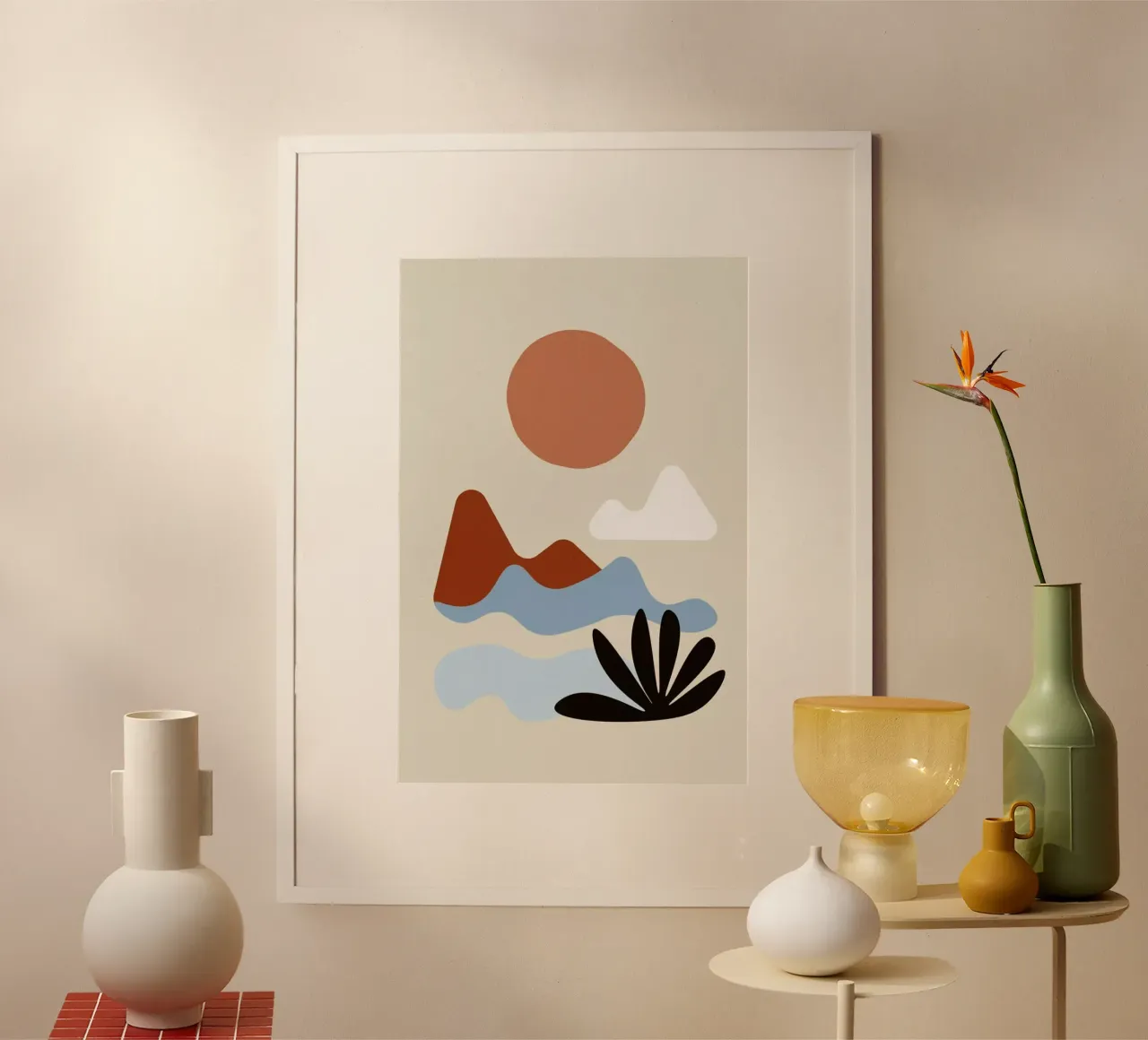 Desert II poster con telaio in plastica da Pure