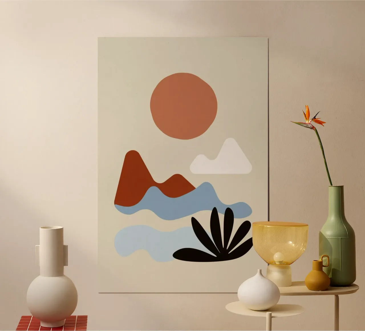 Desert II poster con telaio in plastica da Pure