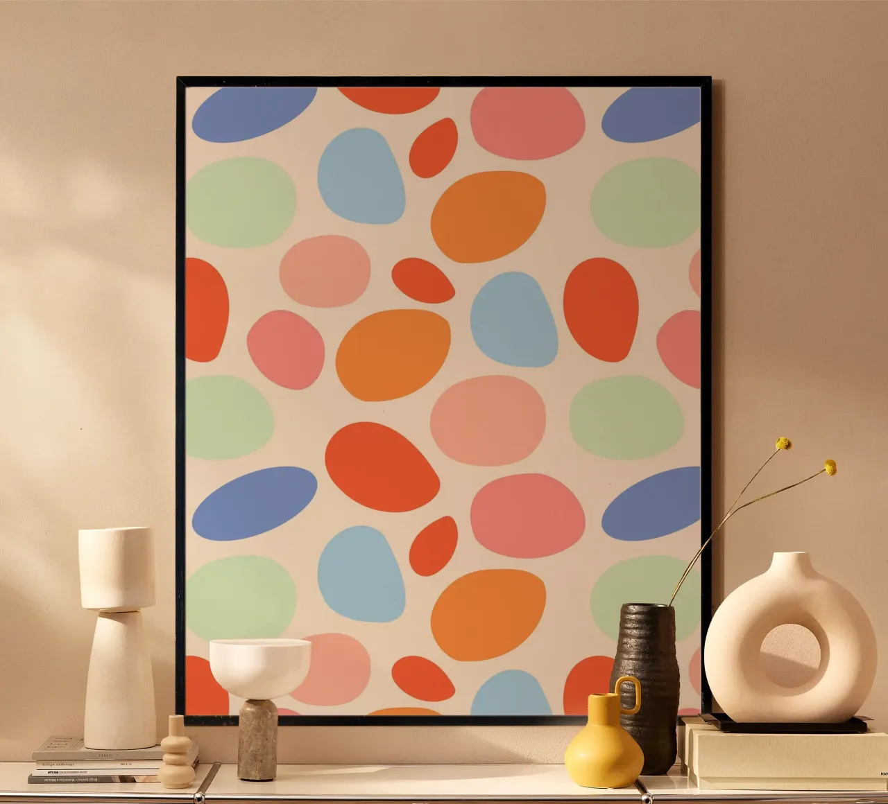 Casuale ma carino poster con telaio in legno da Kintsugi99