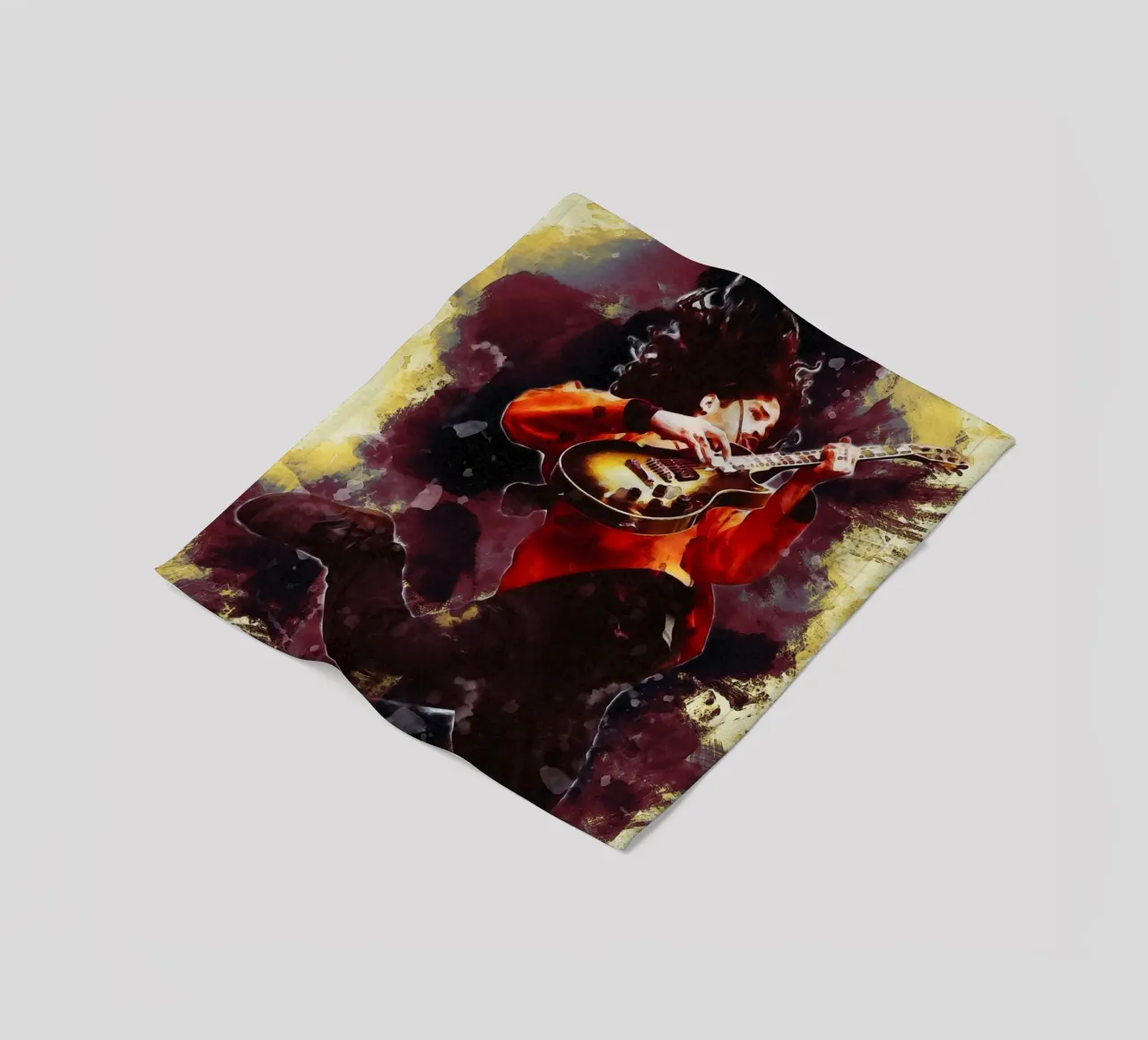 Smudge of Chris Cornell Jump fleece blanket by Gunawan Rb