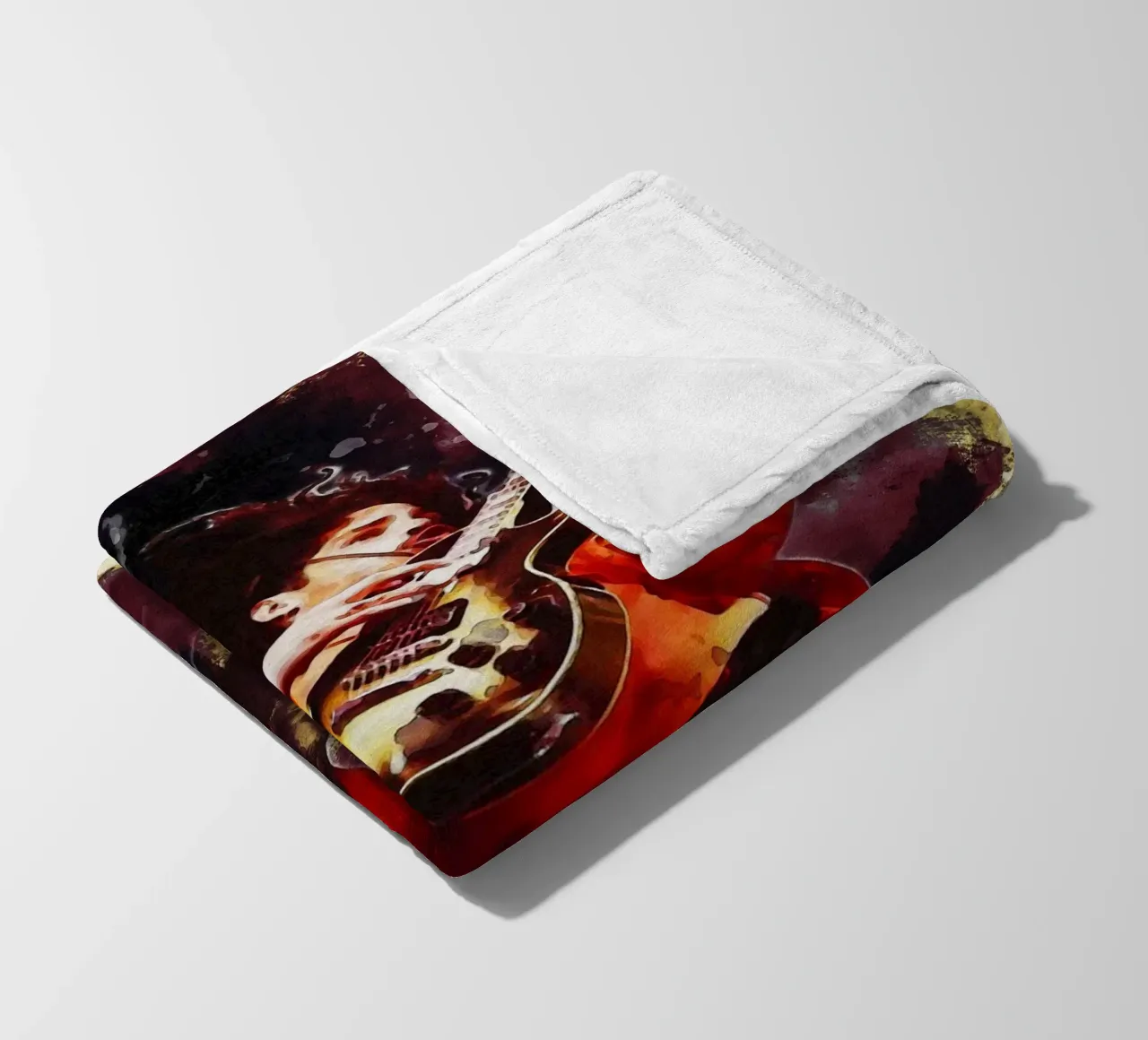 Smudge of Chris Cornell Jump fleece blanket by Gunawan Rb