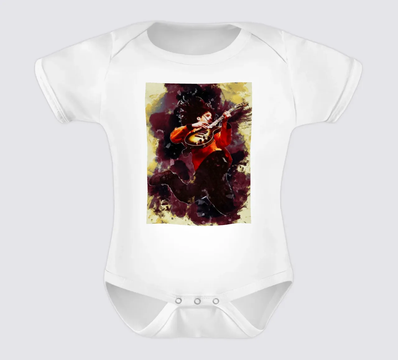Smudge of Chris Cornell Jump short-sleeve baby romper by Gunawan Rb