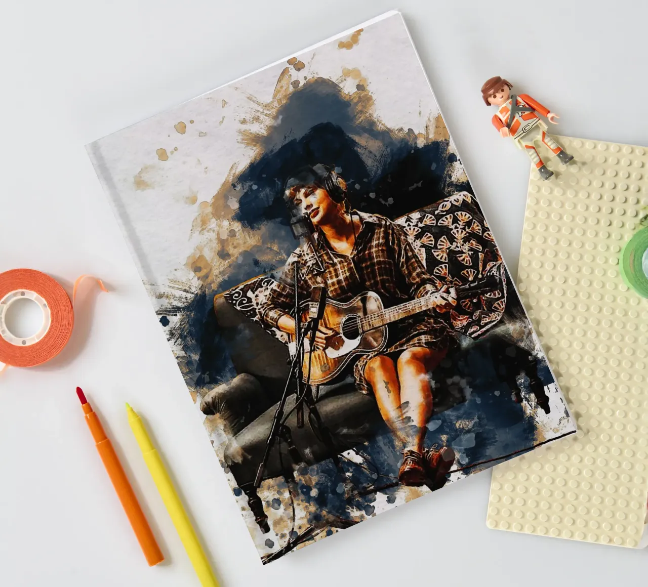 Smudge of Portrait Taylor Swift in Recording notebook by Gunawan Rb