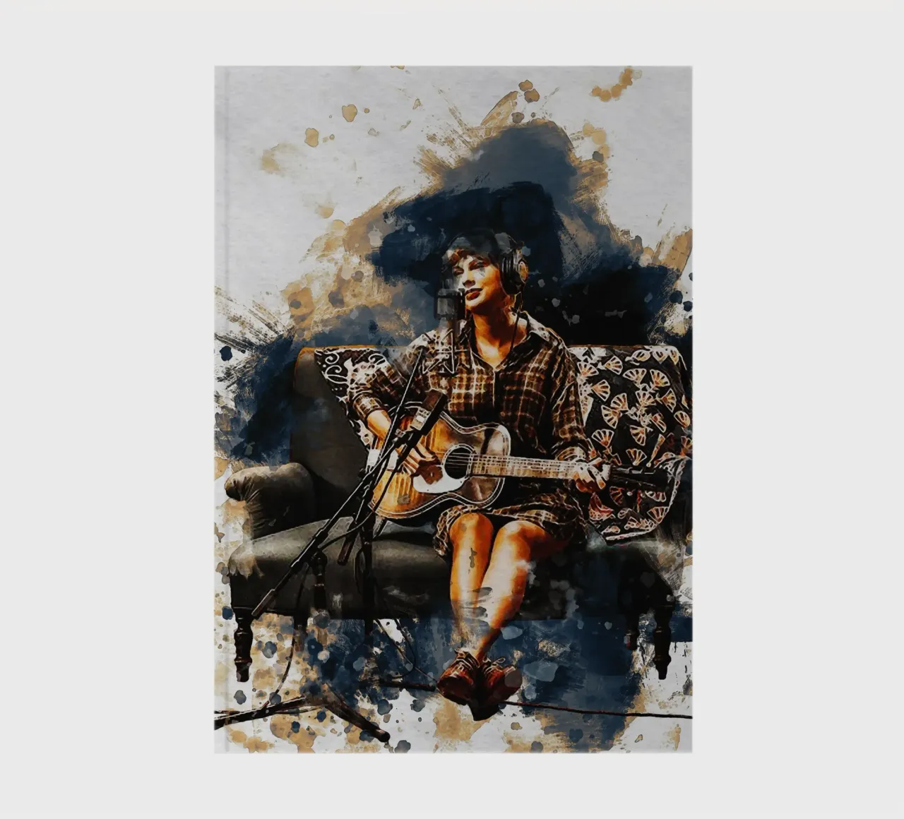 Smudge of Portrait Taylor Swift in Recording notebook by Gunawan Rb