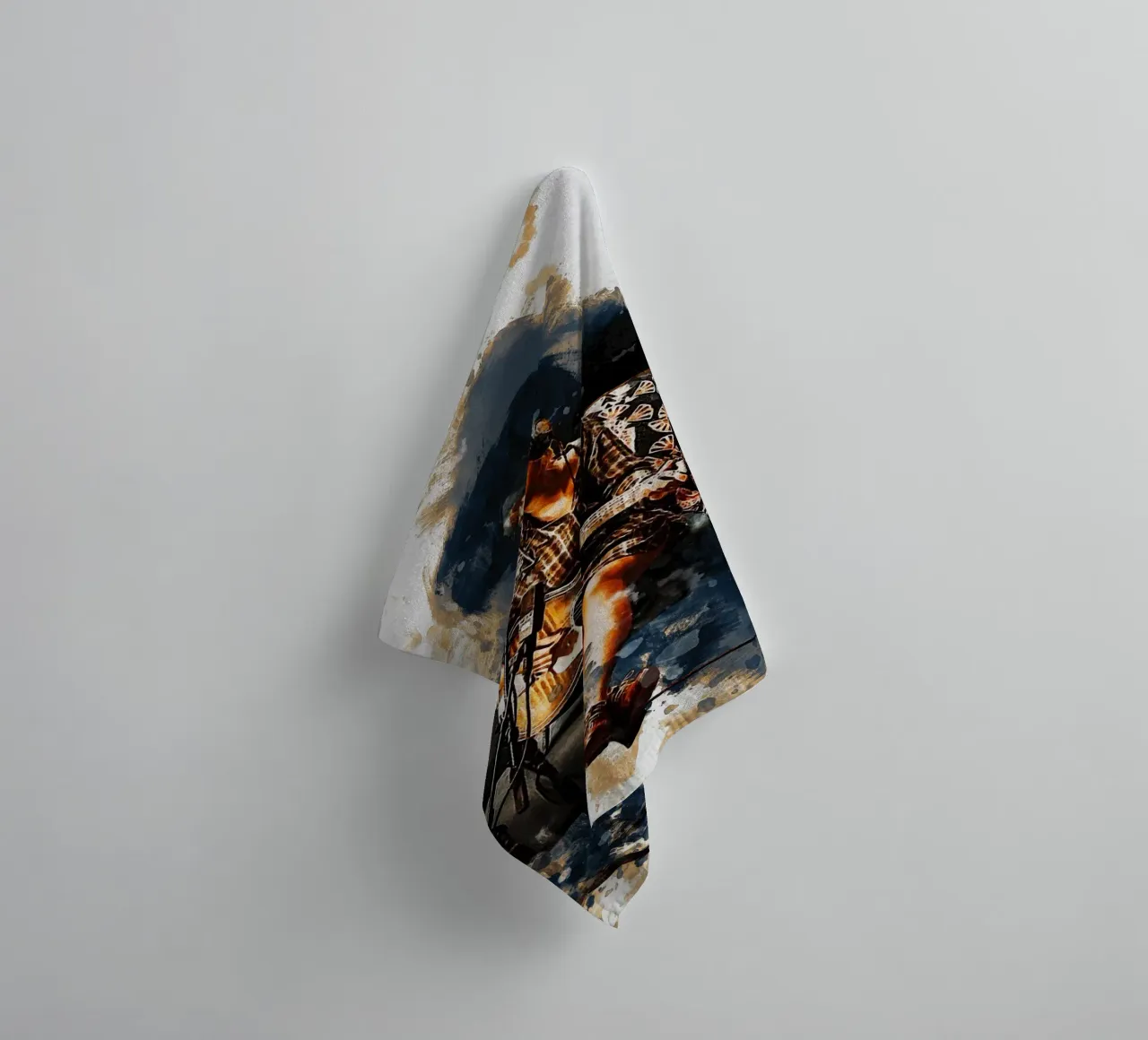Smudge of Portrait Taylor Swift in Recording towel by Gunawan Rb