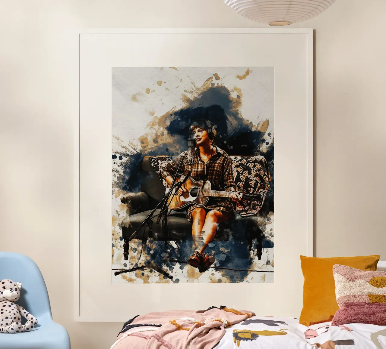 Sbaffo di ritratto Taylor Swift in registrazione carta hahnemühle da Gunawan Rb