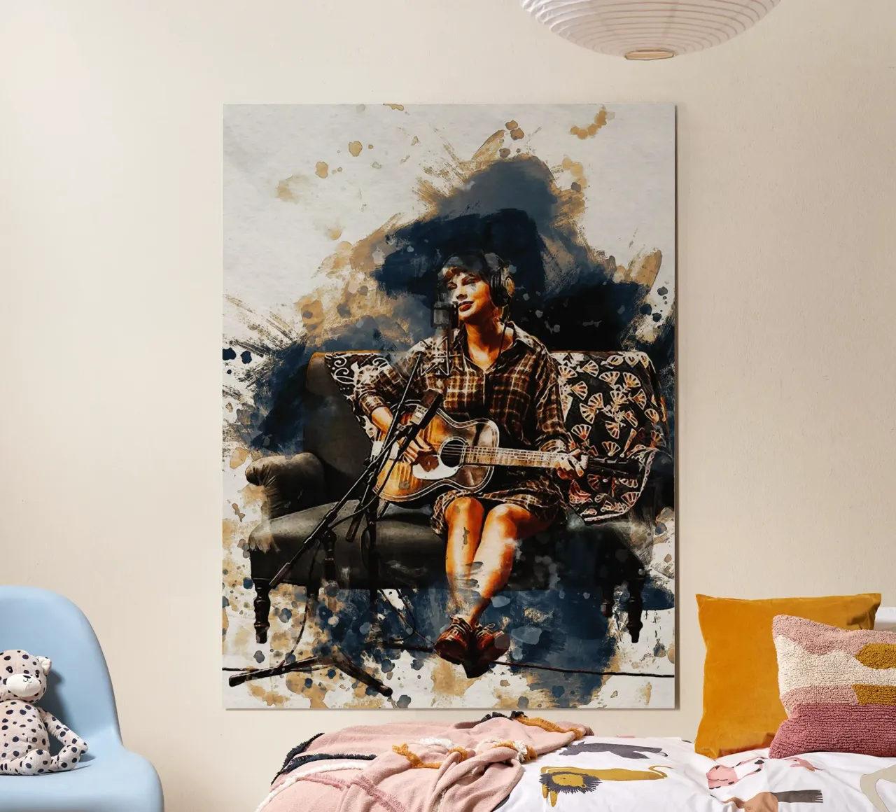 Sbaffo di ritratto Taylor Swift in registrazione carta hahnemühle da Gunawan Rb