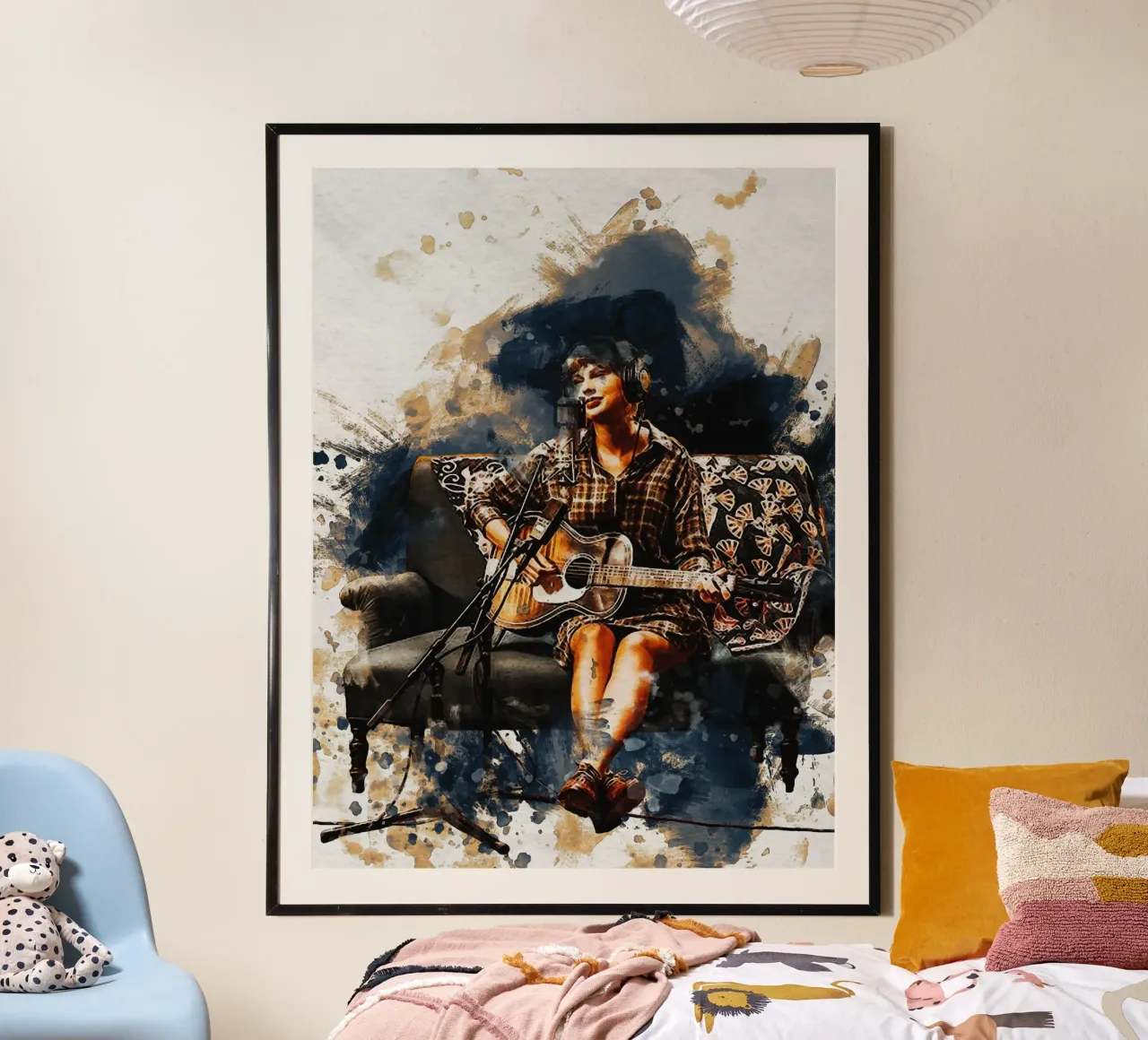 Sbaffo di ritratto Taylor Swift in registrazione carta hahnemühle da Gunawan Rb
