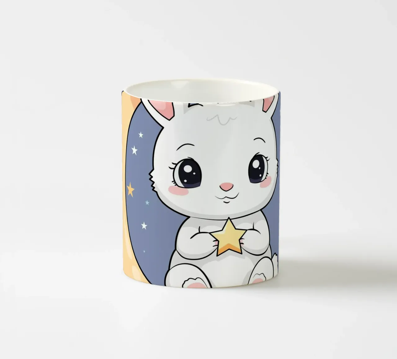 Coniglietto che vibra sulla luna tazza in ceramica da Kintsugi99