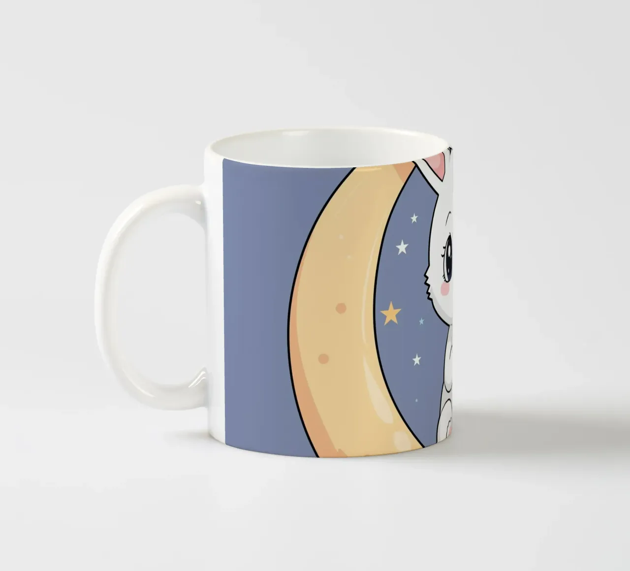 Coniglietto che vibra sulla luna tazza in ceramica da Kintsugi99