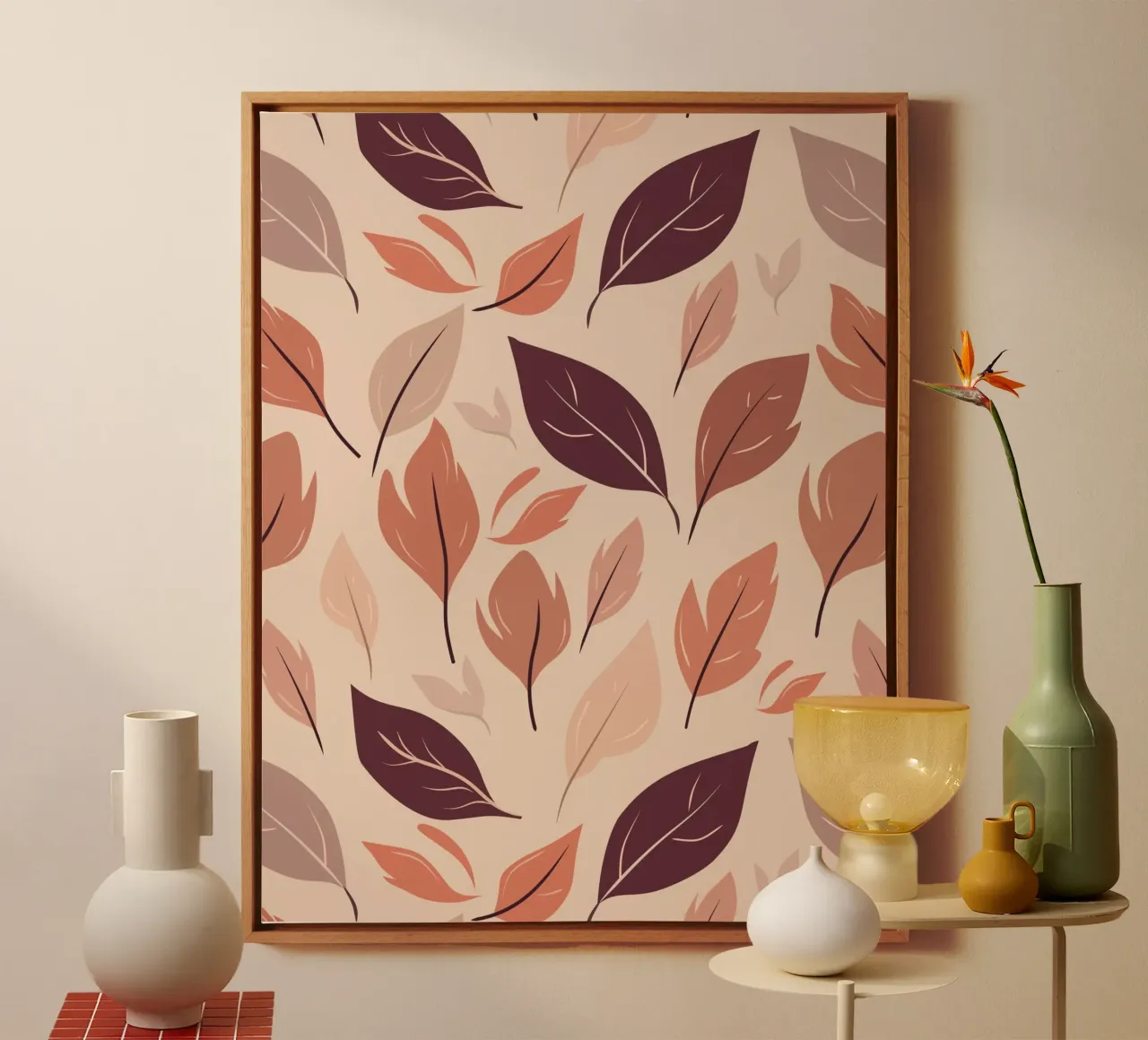 Falling for Fall canvas with Floater frame by Kintsugi99