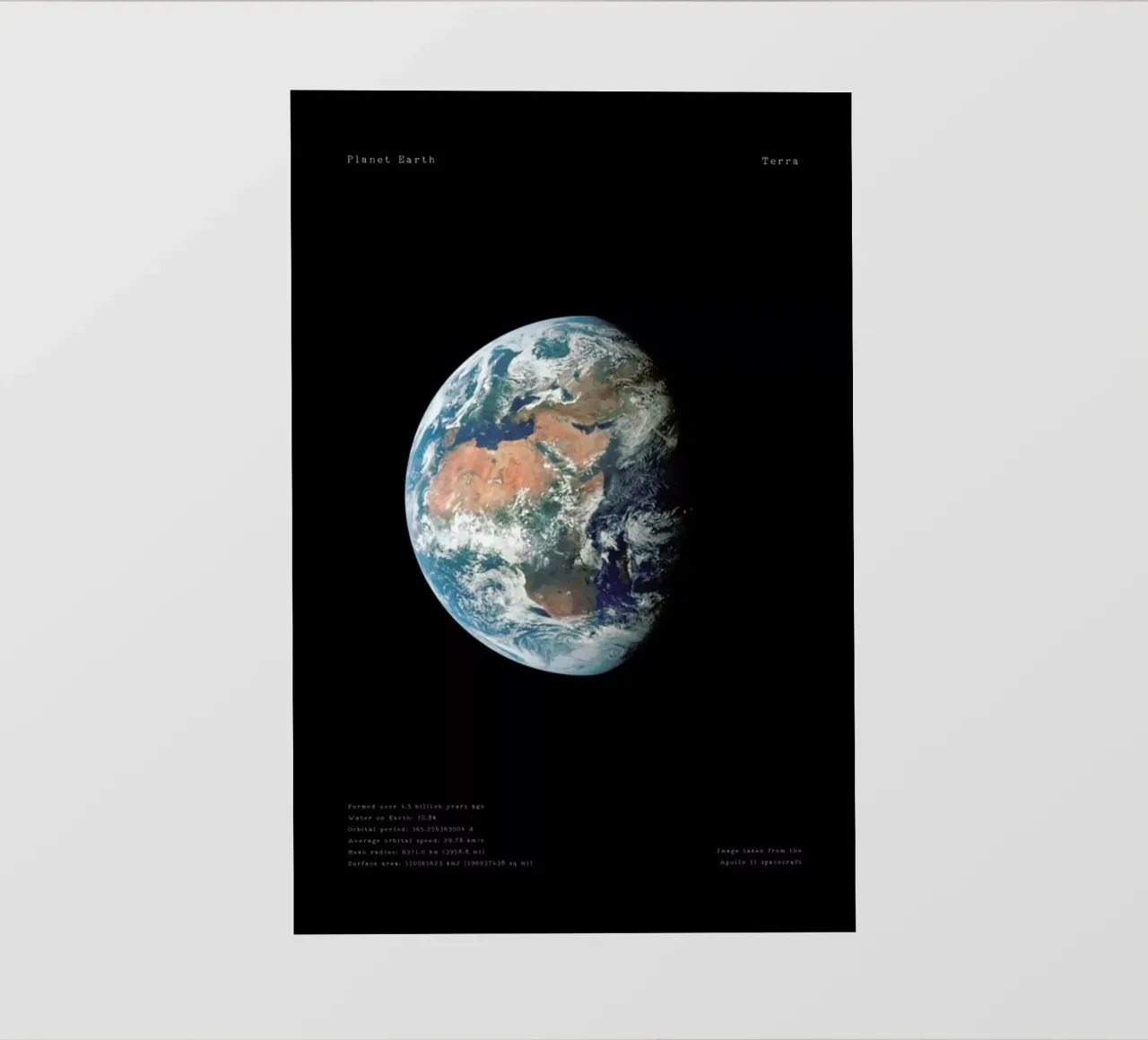 View of Earth from Apollo 11 telo in pvc da Vintage by JUNIQE