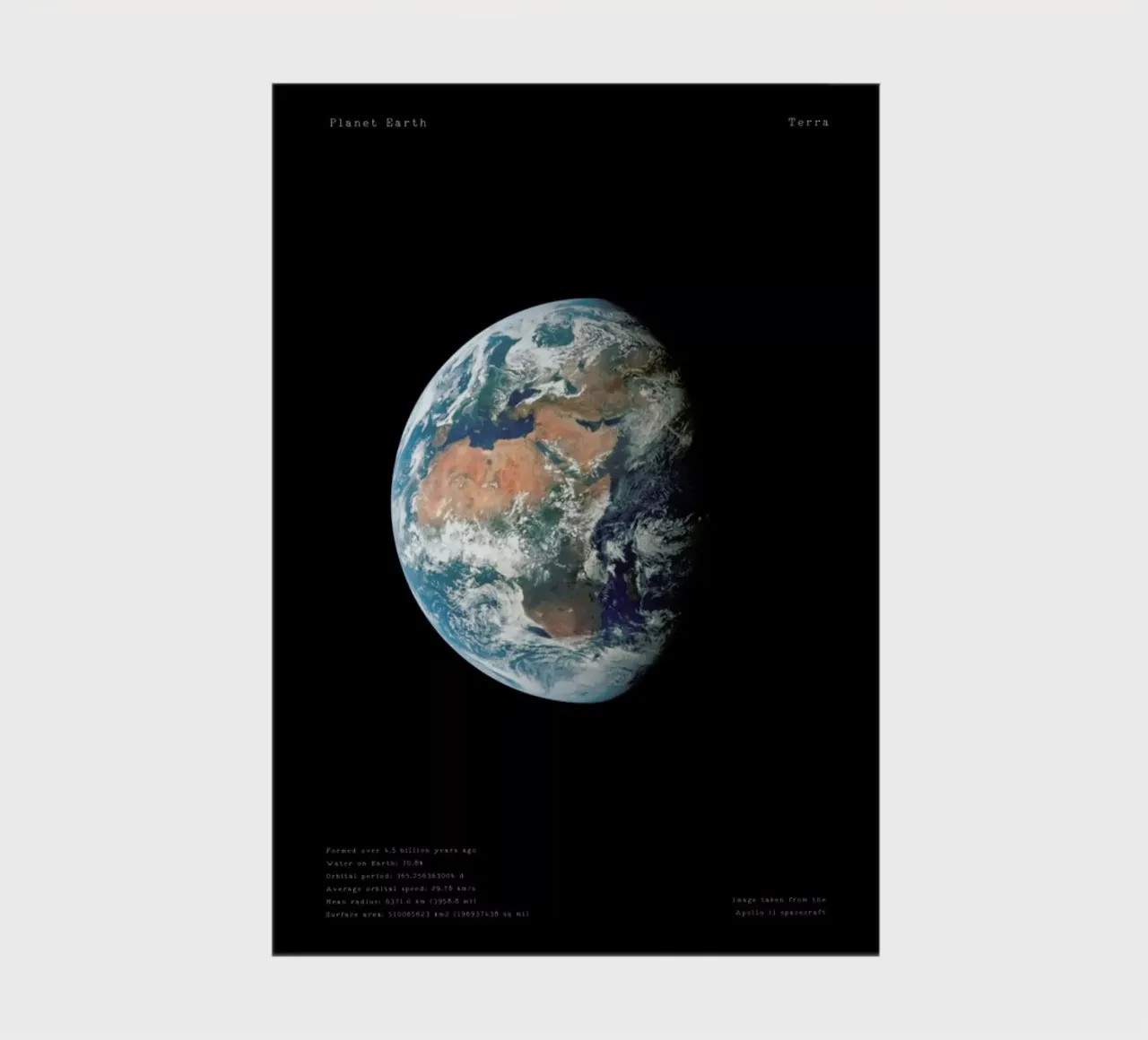 View of Earth from Apollo 11 notebook by Vintage by JUNIQE