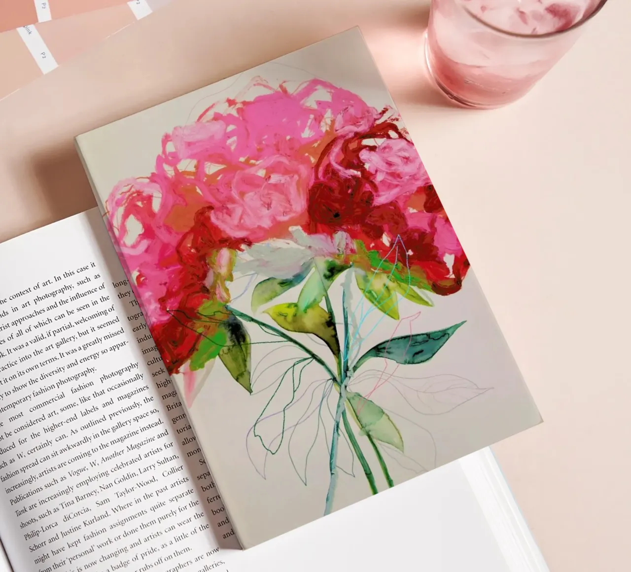 Peony 04 notebook by Leigh Viner