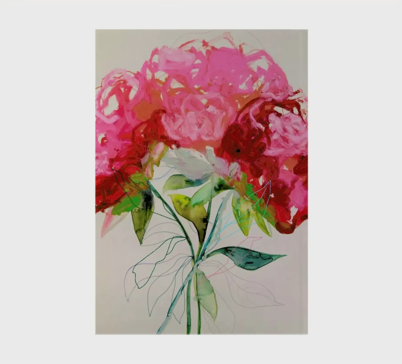 Peony 04 notebook by Leigh Viner