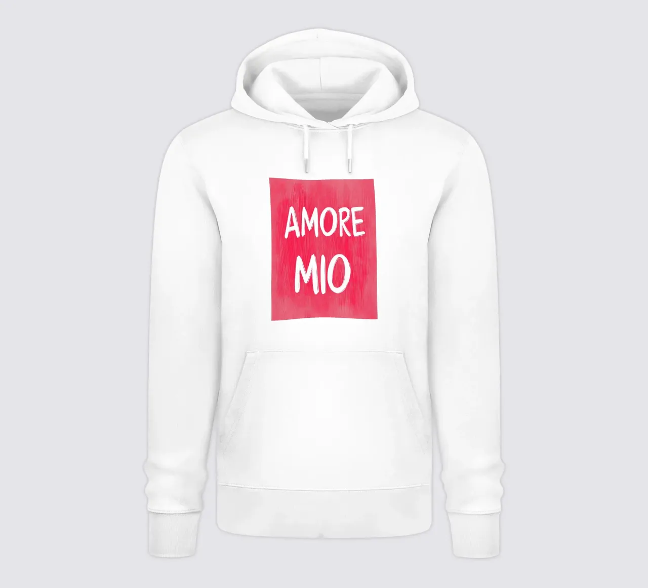 Amore Mio, pinki Love felpa con cappuccio da Carinaprint