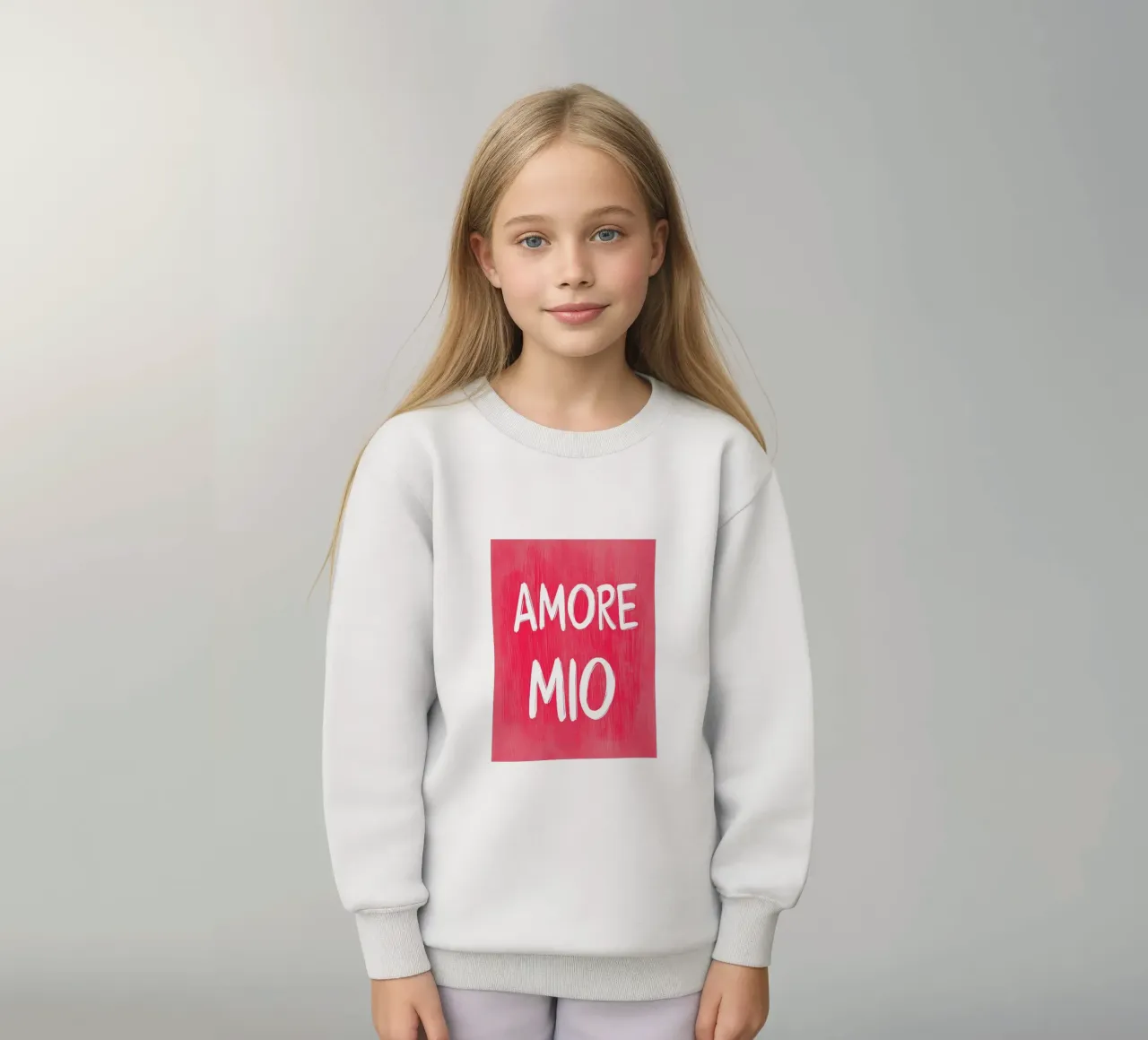 Amore Mio, pinki Love felpa bambino da Carinaprint