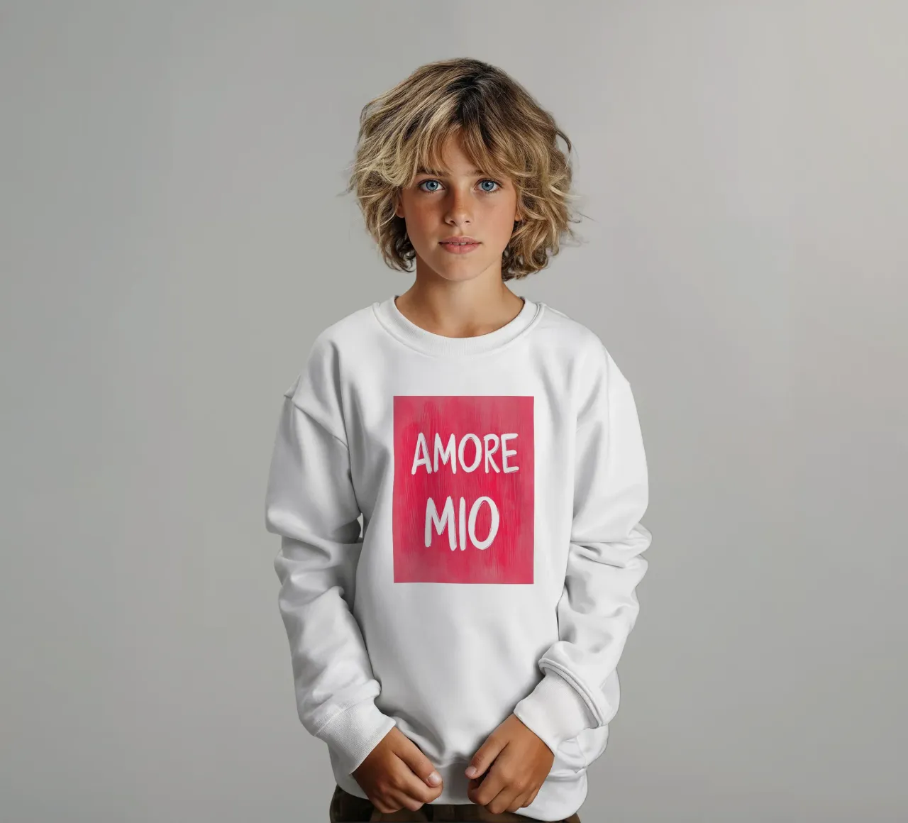 Amore Mio, pinki Love felpa bambino da Carinaprint