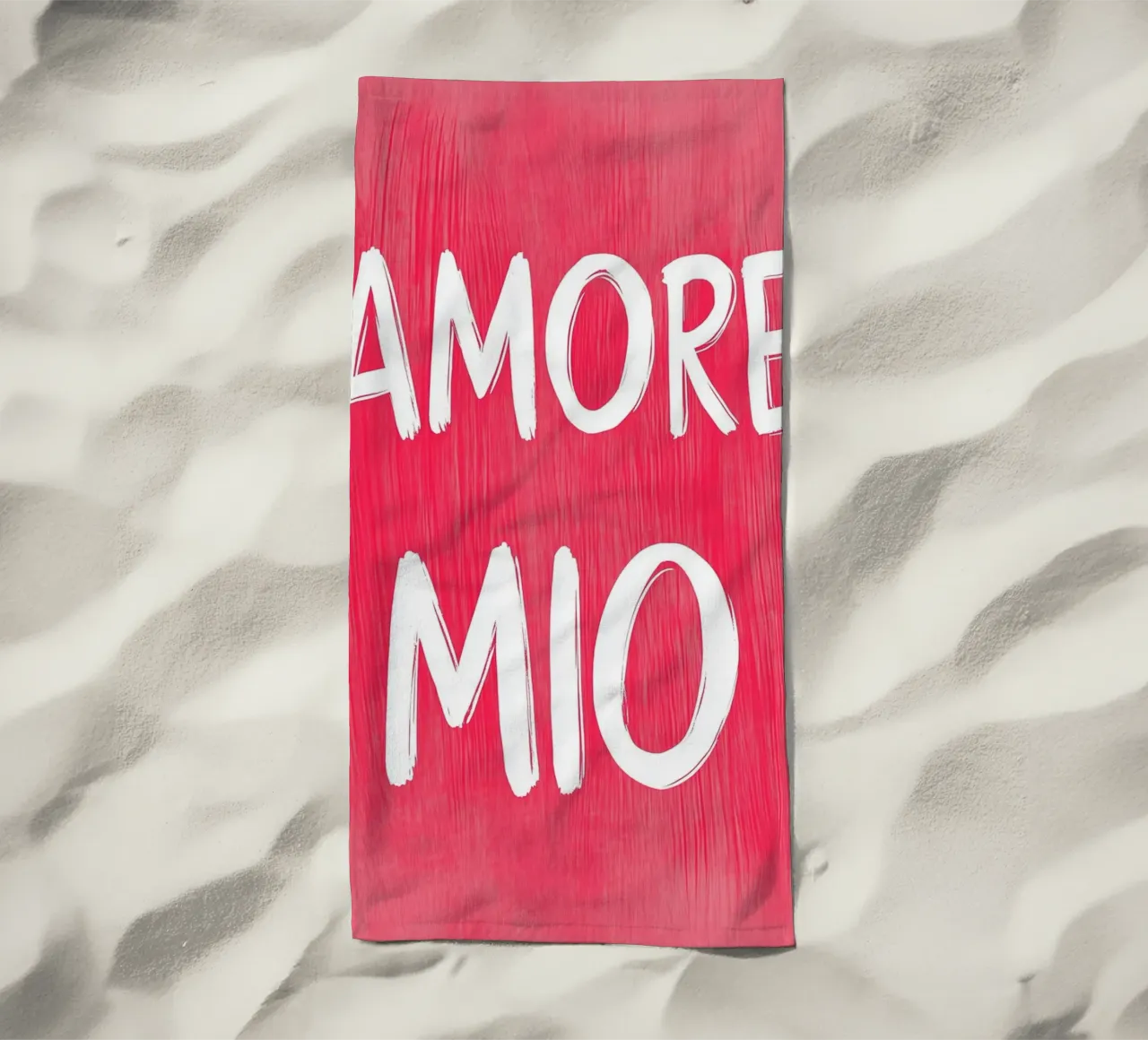 Amore Mio, pinki Love telo mare da Carinaprint