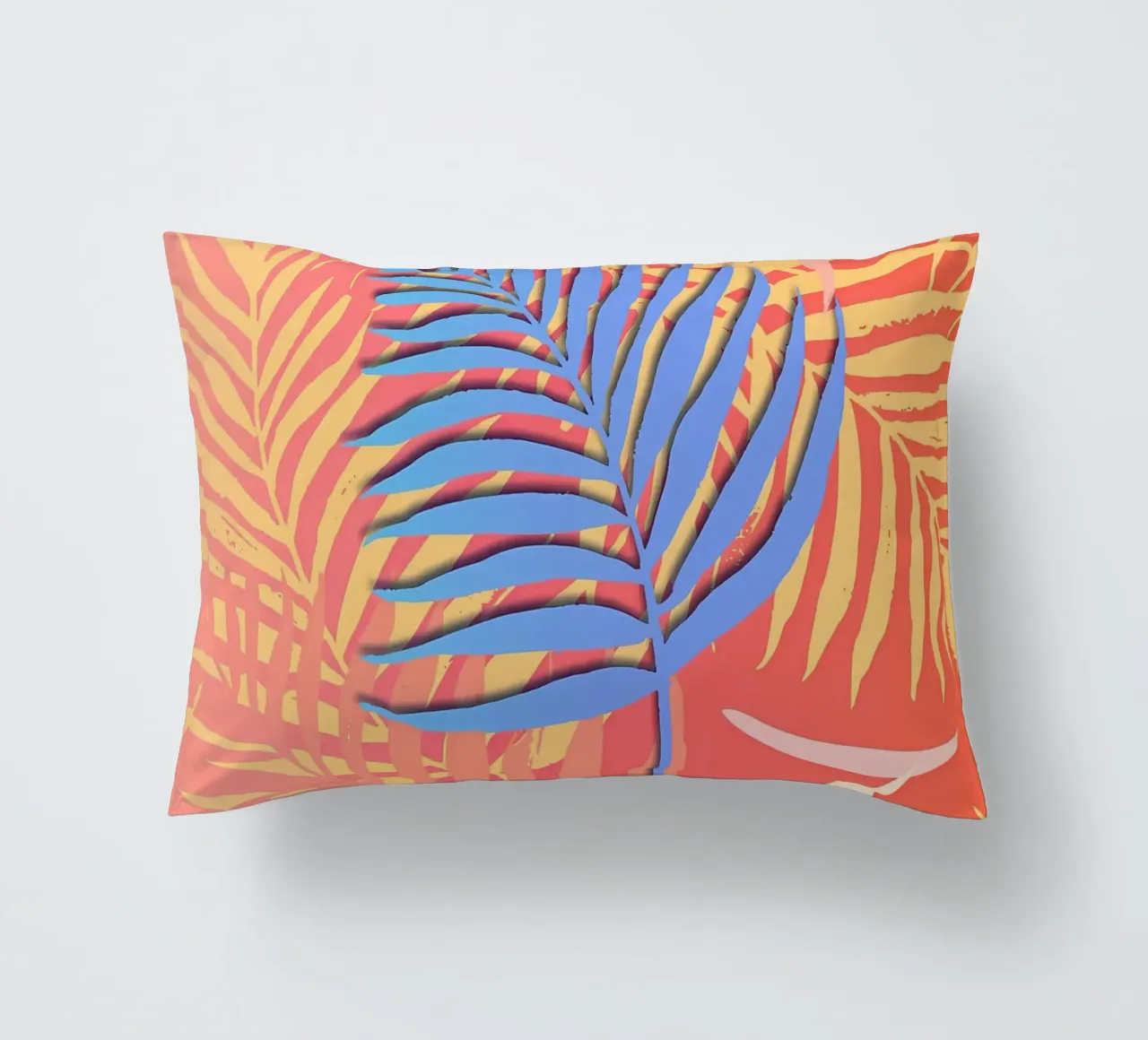 palm leaf foliage tropical nature jungle decorative cushion by Janine P McGuire