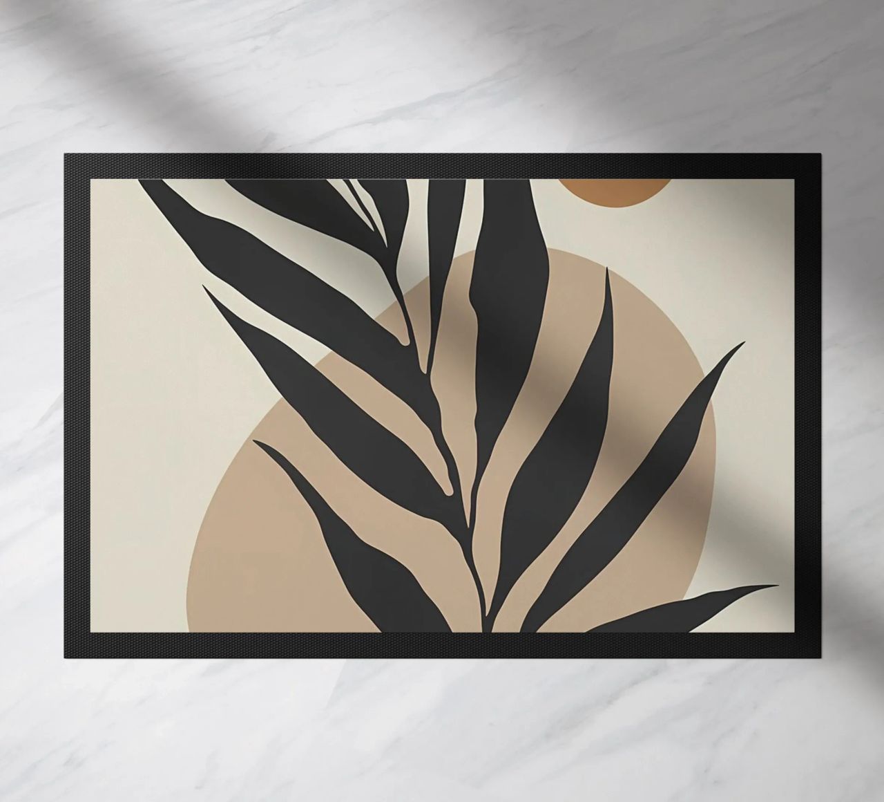foglie cerchio forme astratte natura botanica zerbino da Janine P McGuire