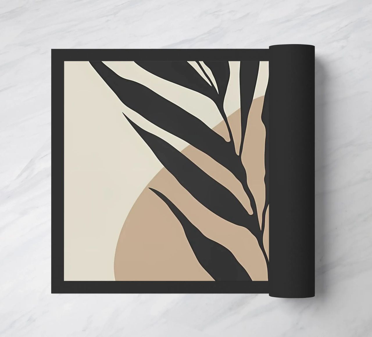 foglie cerchio forme astratte natura botanica zerbino da Janine P McGuire