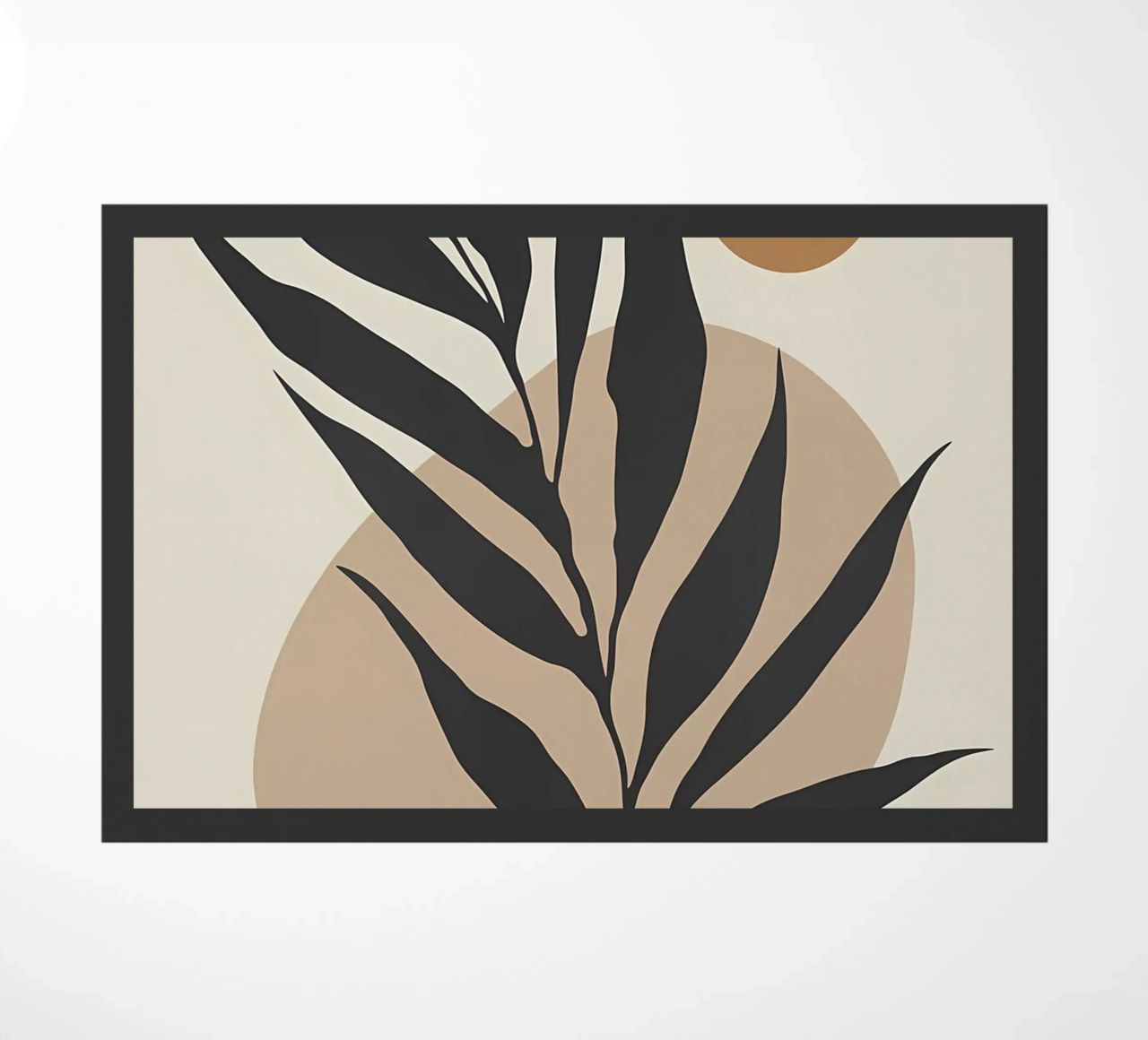 foglie cerchio forme astratte natura botanica zerbino da Janine P McGuire