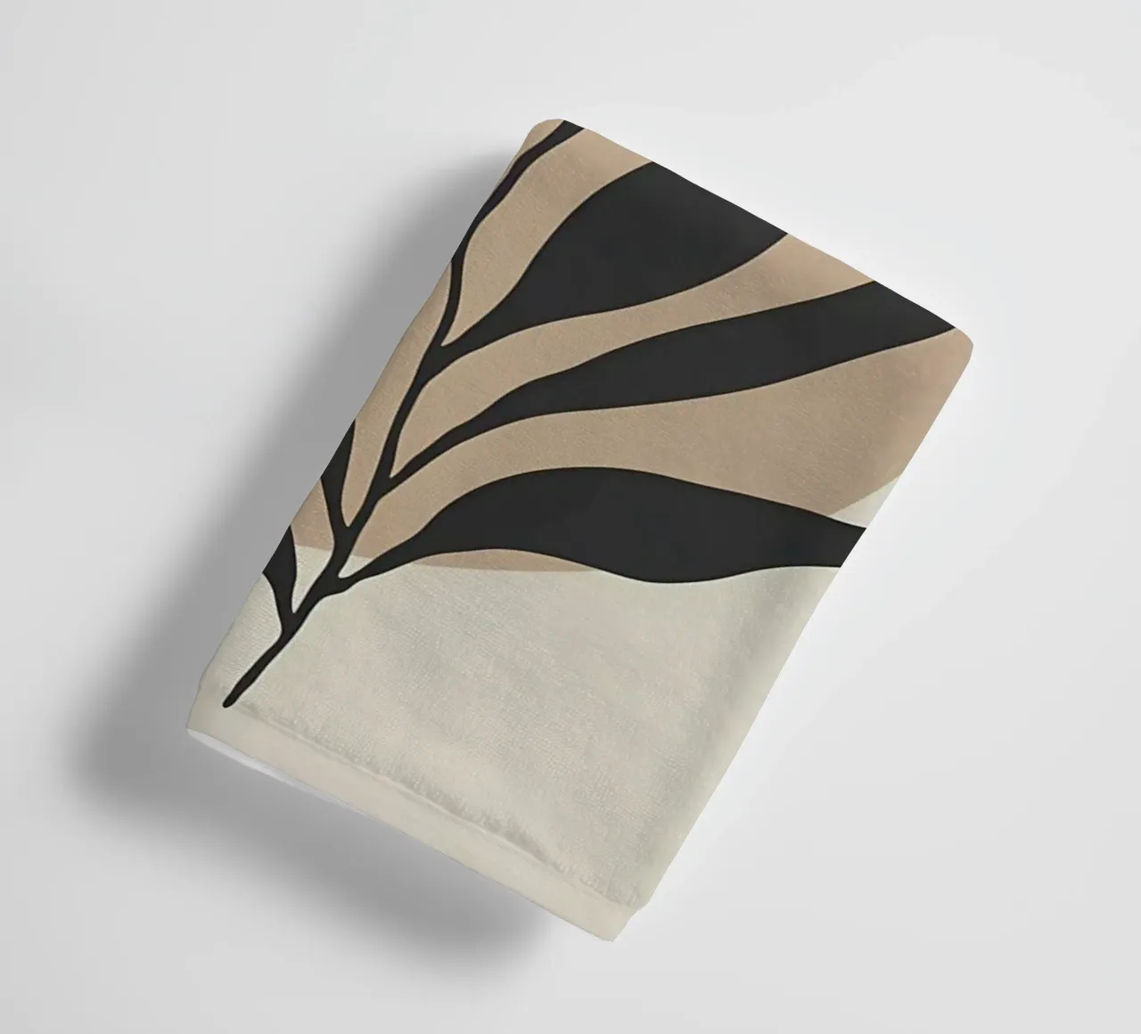 leaves circle shapes abstract botanical nature towel by Janine P McGuire
