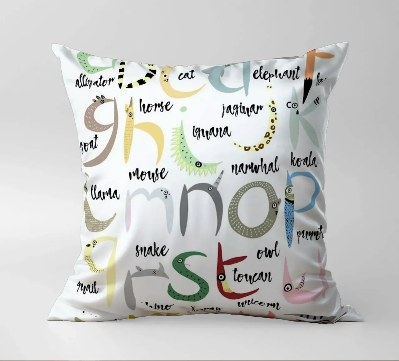 Animal Alphabet cuscino da Lora O'Callaghan