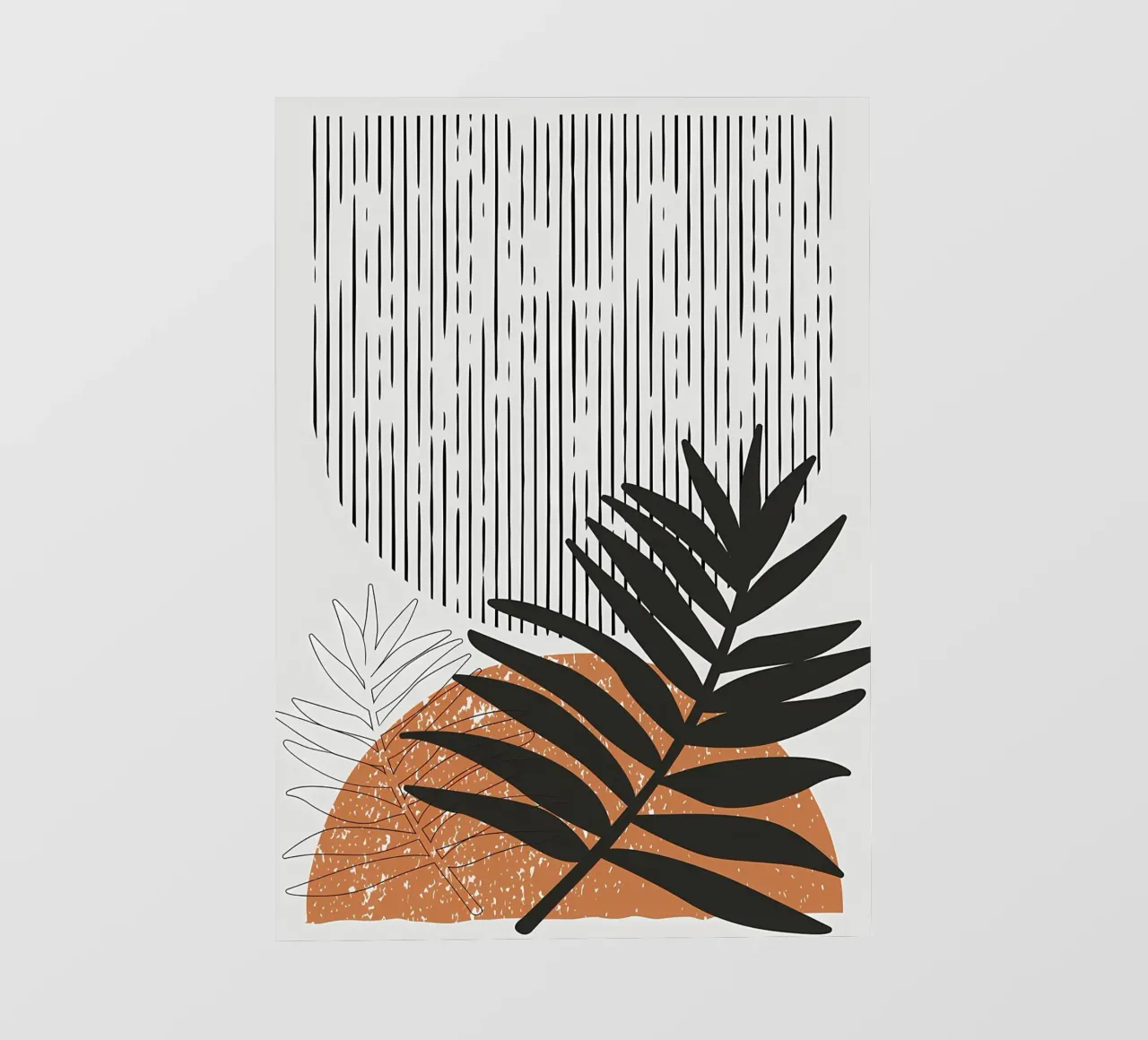 foglie di palma tropicale forme geometriche linee strisce telo in pvc da Janine P McGuire