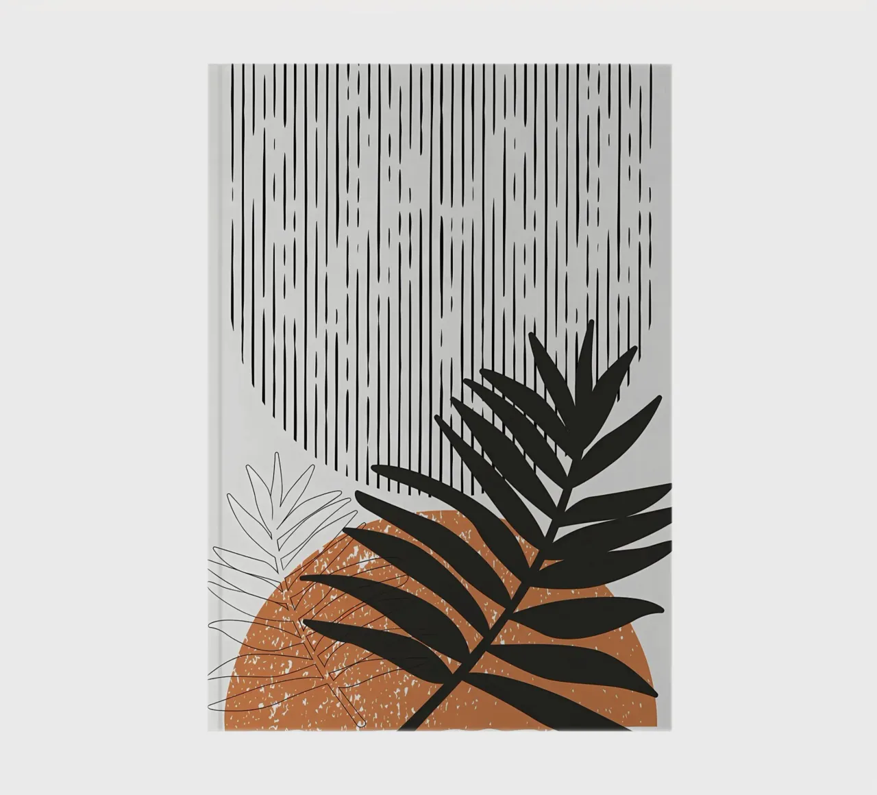 foglie di palma tropicale forme geometriche linee strisce diario da Janine P McGuire